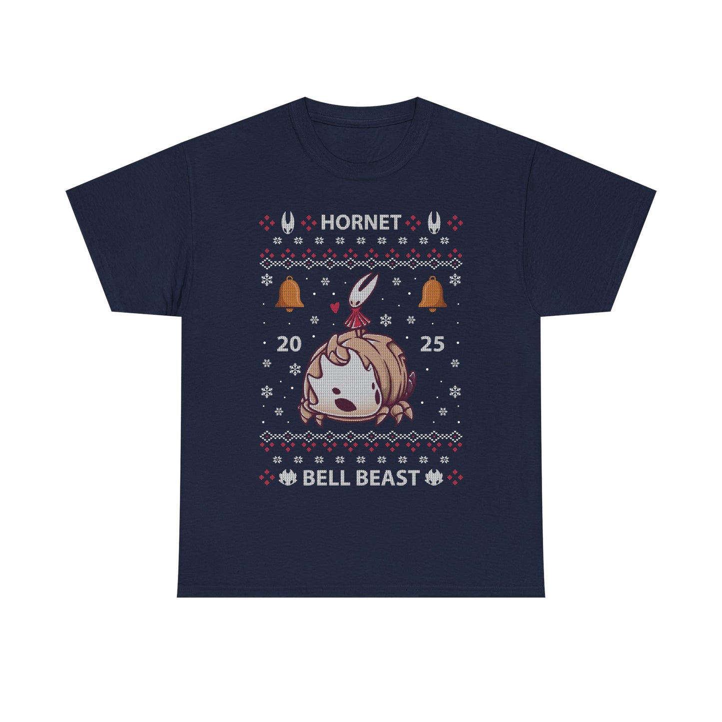 Gamer t-shirt inspired by Hornet and Bell Beast characters from Hollow Knight Silksong metroidvania indie game in ugly christmas sweater art style.
bell beast, gamer t-shirt, gaming, hollow knight, hollowknight, hornet, indie game, metroidvania, sherma, silksong, the knight, video games, videogames, xmas, ugly christmas sweater, hollow knight christmas sweater, hornet hollow knight xmas, xmas gaming gift, christmas gamer gift, ugly christmas sweater, hollow knight christmas ugly sweater tee