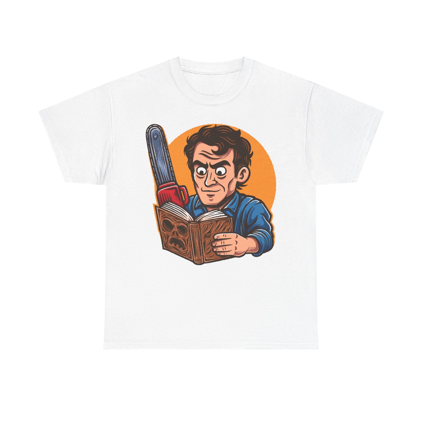 Groovy! A funny Evil Dead T-shirt featuring Ash Williams reading the Necronomicon wrong. Perfect for 90s horror comedy fans. Every single little tiny syllable matters reading Necronomicon Ex-Mortis. Klaatu Verata Nikto!
ash williams funny t-shirt, evil dead ash williams t-shirt, evil dead army of darkness ash williams t-shirt, ash vs evil dead t-shirt, evil dead army of darkness ash necronomicon t-shirt, necronomicon ex-mortix funny shirt, 90s horror movies t-shirt, 90s horror comedy movie tee