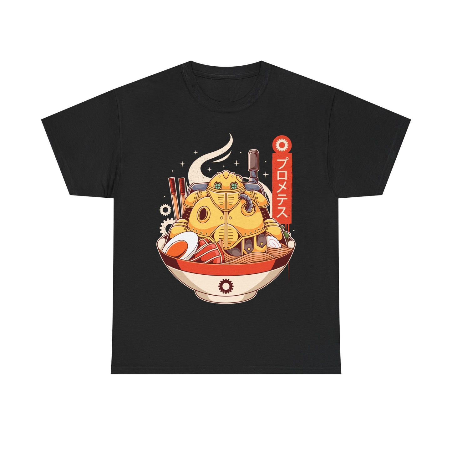 Gamer T-shirt inspired by Robo from Chrono Trigger video game inside a noodles ramen bowl in japanese art style.
chrono trigger, chrono trigger video game merch, chrono trigger merch, chrono trigger merchandising, chrono trigger robo t-shirt, chrono trigger robo ramen t-shirt, chrono trigger retrogaming tee, chrono trigger frog t-shirt, chrono trigger crono t-shirt, chrono trigger marle, chrono trigger lucca t-shirt, chrono cross t-shirt, dragon quest t-shirt, final fantasy shirt, chrono trigger robo tee