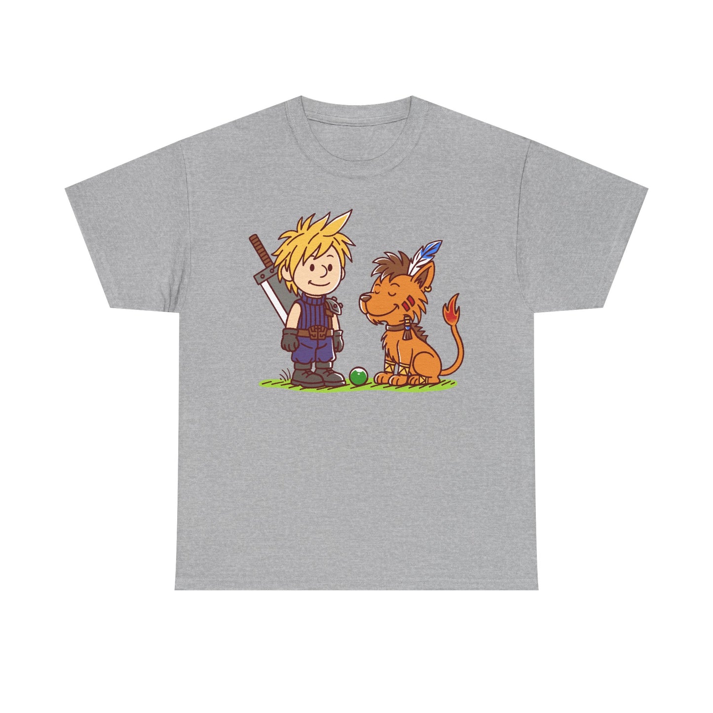 Gamer t-shirt design inspired by Cloud Strife & Red XIII (Nanaki) from Final Fantasy VII (FFVII - FF7) rpg video game.
final fantasy t-shirt, final fantasy vii cloud strife t-shirt, final fantasy 7 cloud red xiii t-shirt, ffvii cloud strife t-shirt, ffvii nanaki t-shirt, final fantasy vii red xiii t-shirt, final fantasy chocobo t-shirt , final fantasy vii tifa lockhart t-shirt, ffvii barret wallace t-shirt, final fantasy vii rebirth merch, final fantasy vii rebirth cloud t-shirt, ffvii merch