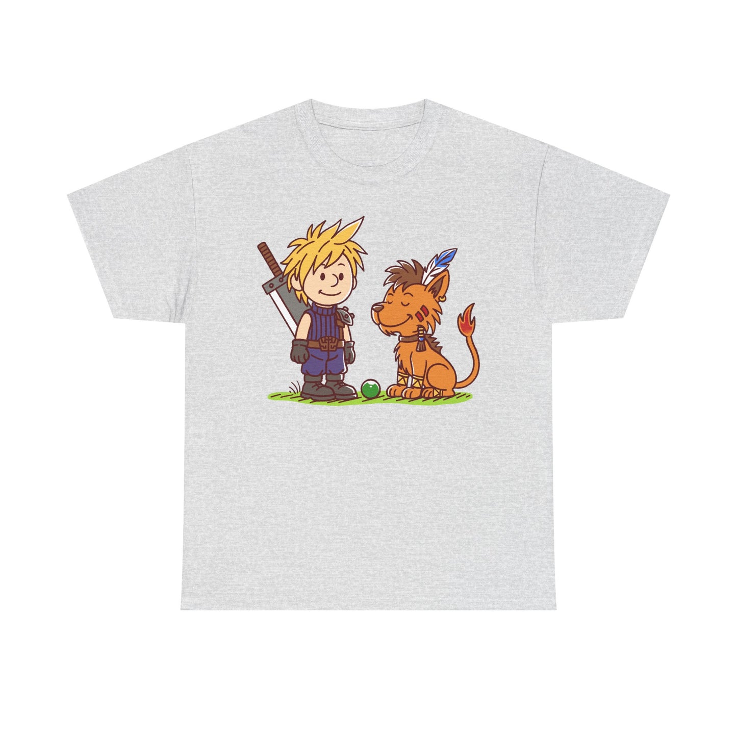 Gamer t-shirt design inspired by Cloud Strife & Red XIII (Nanaki) from Final Fantasy VII (FFVII - FF7) rpg video game.
final fantasy t-shirt, final fantasy vii cloud strife t-shirt, final fantasy 7 cloud red xiii t-shirt, ffvii cloud strife t-shirt, ffvii nanaki t-shirt, final fantasy vii red xiii t-shirt, final fantasy chocobo t-shirt , final fantasy vii tifa lockhart t-shirt, ffvii barret wallace t-shirt, final fantasy vii rebirth merch, final fantasy vii rebirth cloud t-shirt, ffvii merch