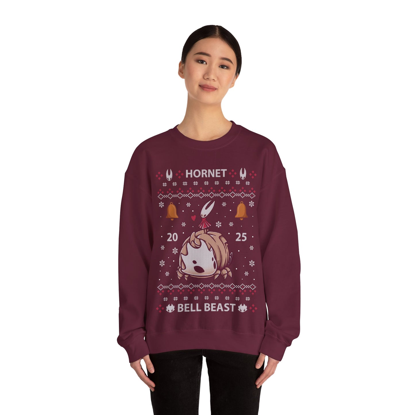Gamer crewneck sweatshirt inspired by Hornet and Bell Beast characters from Hollow Knight Silksong metroidvania indie game in ugly christmas sweater art style.
hollow knight silksong xmas sweater, hollow knight silksong merch, hollow knight silksong video games christmas merch, hollow knight silksong xmas merch, hollow knight silksong crewneck sweater, hollow knight silksong merch, hollow knight silksong merch, gaming crewneck sweatshirt, gamer sweatshirt, cute kawaii gaming sweatshirt