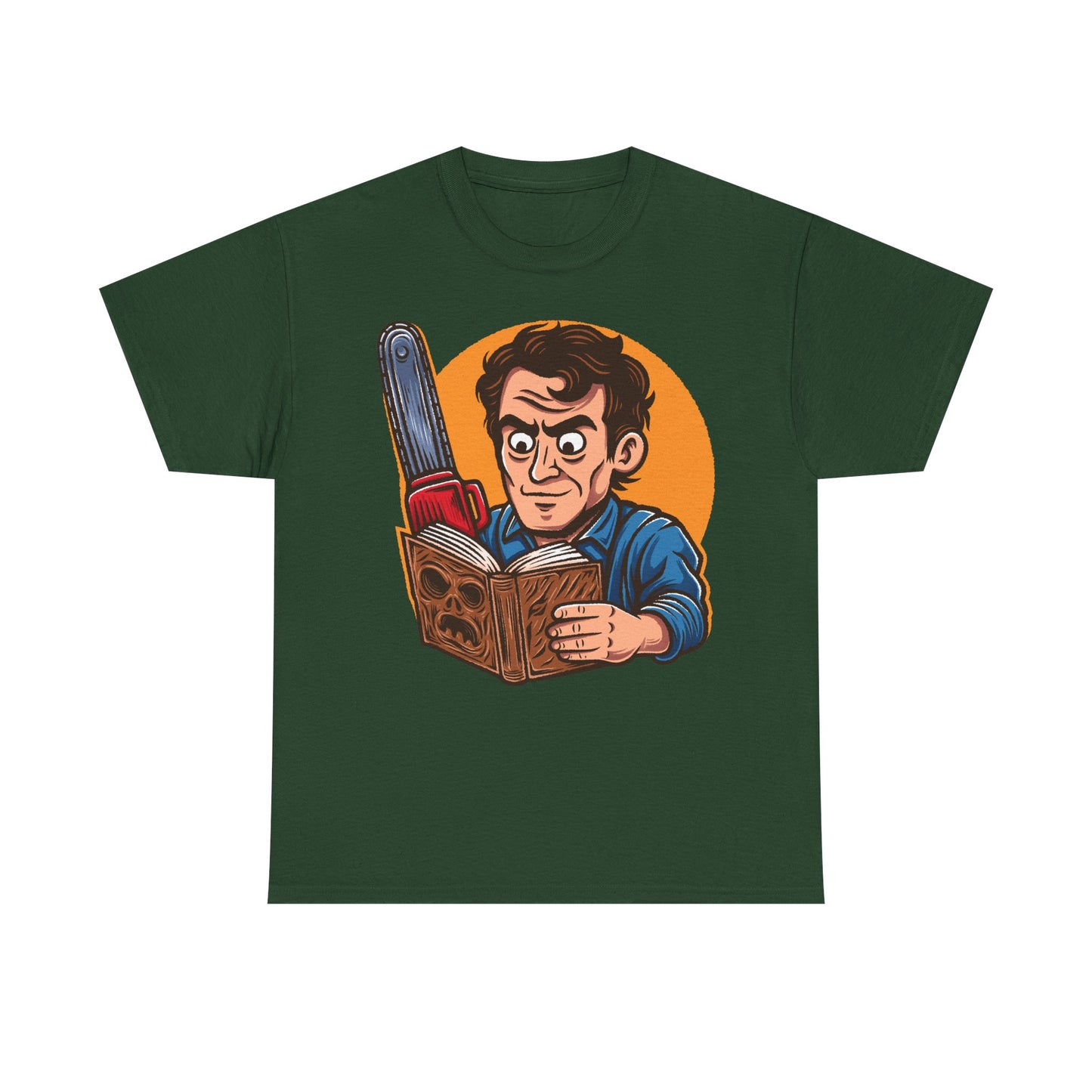 Groovy! A funny Evil Dead T-shirt featuring Ash Williams reading the Necronomicon wrong. Perfect for 90s horror comedy fans. Every single little tiny syllable matters reading Necronomicon Ex-Mortis. Klaatu Verata Nikto!
ash williams funny t-shirt, evil dead ash williams t-shirt, evil dead army of darkness ash williams t-shirt, ash vs evil dead t-shirt, evil dead army of darkness ash necronomicon t-shirt, necronomicon ex-mortix funny shirt, 90s horror movies t-shirt, 90s horror comedy movie tee
