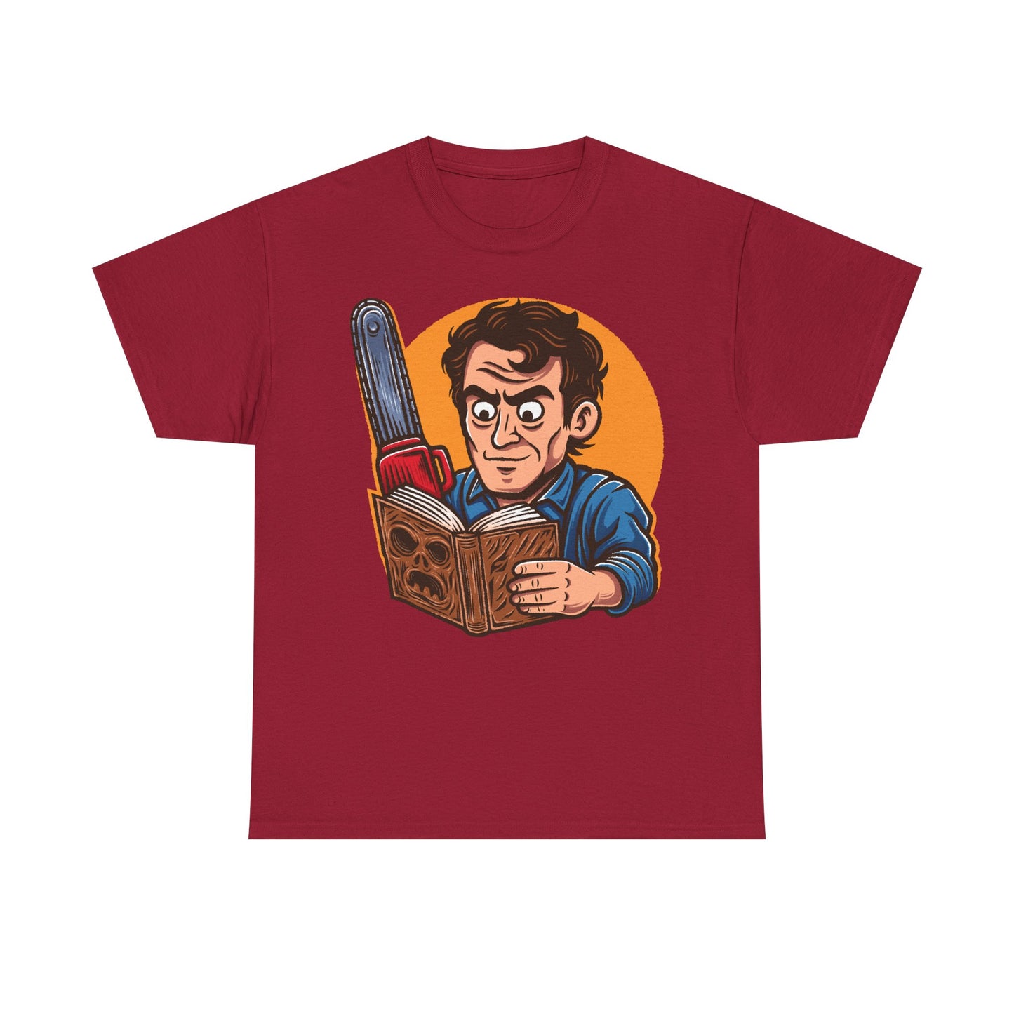 Groovy! A funny Evil Dead T-shirt featuring Ash Williams reading the Necronomicon wrong. Perfect for 90s horror comedy fans. Every single little tiny syllable matters reading Necronomicon Ex-Mortis. Klaatu Verata Nikto!
ash williams funny t-shirt, evil dead ash williams t-shirt, evil dead army of darkness ash williams t-shirt, ash vs evil dead t-shirt, evil dead army of darkness ash necronomicon t-shirt, necronomicon ex-mortix funny shirt, 90s horror movies t-shirt, 90s horror comedy movie tee