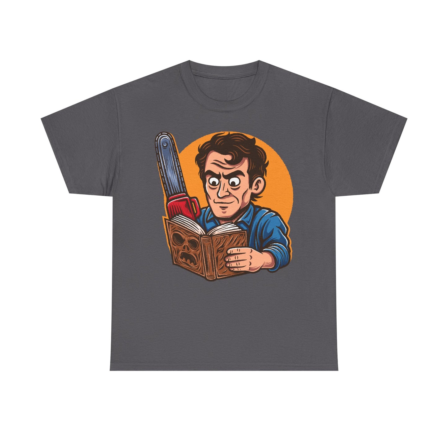 Groovy! A funny Evil Dead T-shirt featuring Ash Williams reading the Necronomicon wrong. Perfect for 90s horror comedy fans. Every single little tiny syllable matters reading Necronomicon Ex-Mortis. Klaatu Verata Nikto!
ash williams funny t-shirt, evil dead ash williams t-shirt, evil dead army of darkness ash williams t-shirt, ash vs evil dead t-shirt, evil dead army of darkness ash necronomicon t-shirt, necronomicon ex-mortix funny shirt, 90s horror movies t-shirt, 90s horror comedy movie tee