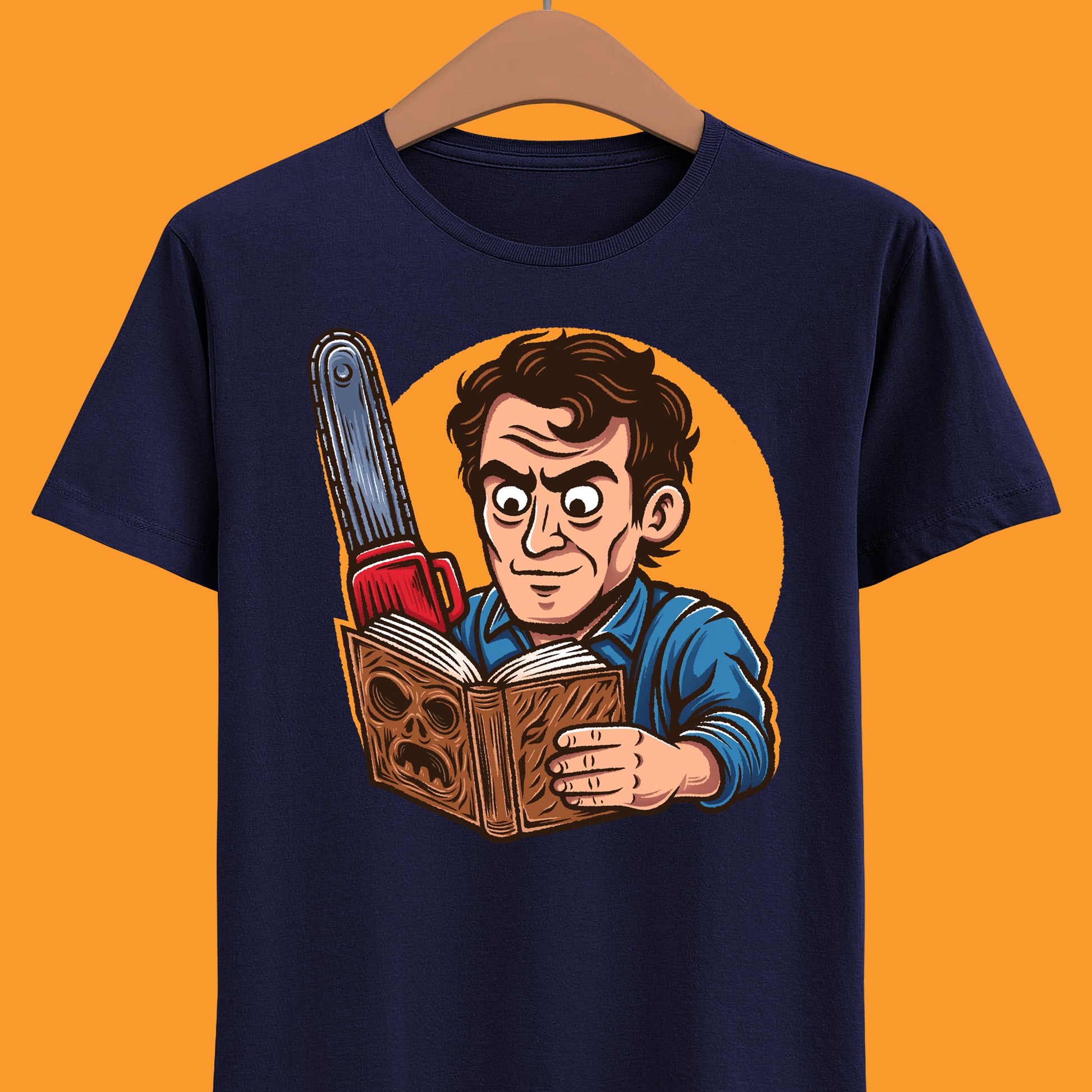 Groovy! A funny Evil Dead T-shirt featuring Ash Williams reading the Necronomicon wrong. Perfect for 90s horror comedy fans. Every single little tiny syllable matters reading Necronomicon Ex-Mortis. Klaatu Verata Nikto!
ash williams funny t-shirt, evil dead ash williams t-shirt, evil dead army of darkness ash williams t-shirt, ash vs evil dead t-shirt, evil dead army of darkness ash necronomicon t-shirt, necronomicon ex-mortix funny shirt, 90s horror movies t-shirt, 90s horror comedy movie tee
