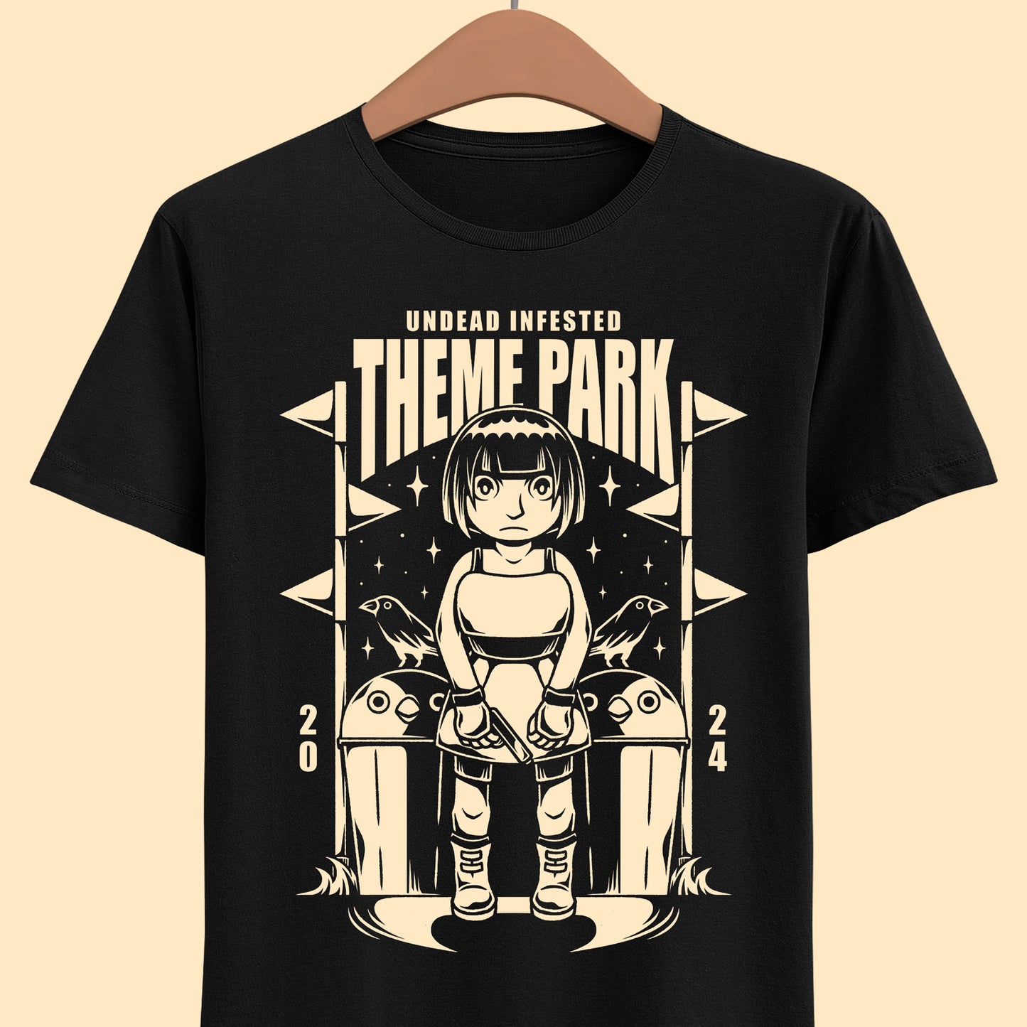 Gamer t-shirt design inspired by agent Mara Forest from Crow Country indie video game.
crow country, mara forest, edward crow, theme park, indie game, indie games, video games, gaming, gamer, survival horror game, terror, crow country game, monsters, crow country t-shirt, mara forest t-shirt, crow country tee, indie games t-shirt, indie games merch, crow country indie game shirt, crow country game tee, alundrart, alundrart merch, survival horror game t-shirt, horror games merch, survival horror indie game