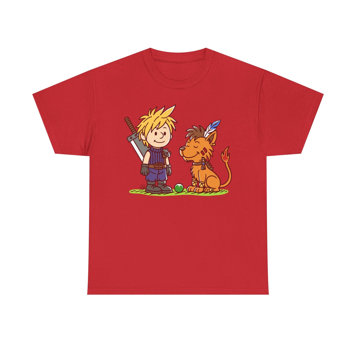 Gamer t-shirt design inspired by Cloud Strife & Red XIII (Nanaki) from Final Fantasy VII (FFVII - FF7) rpg video game.
final fantasy t-shirt, final fantasy vii cloud strife t-shirt, final fantasy 7 cloud red xiii t-shirt, ffvii cloud strife t-shirt, ffvii nanaki t-shirt, final fantasy vii red xiii t-shirt, final fantasy chocobo t-shirt , final fantasy vii tifa lockhart t-shirt, ffvii barret wallace t-shirt, final fantasy vii rebirth merch, final fantasy vii rebirth cloud t-shirt, ffvii merch