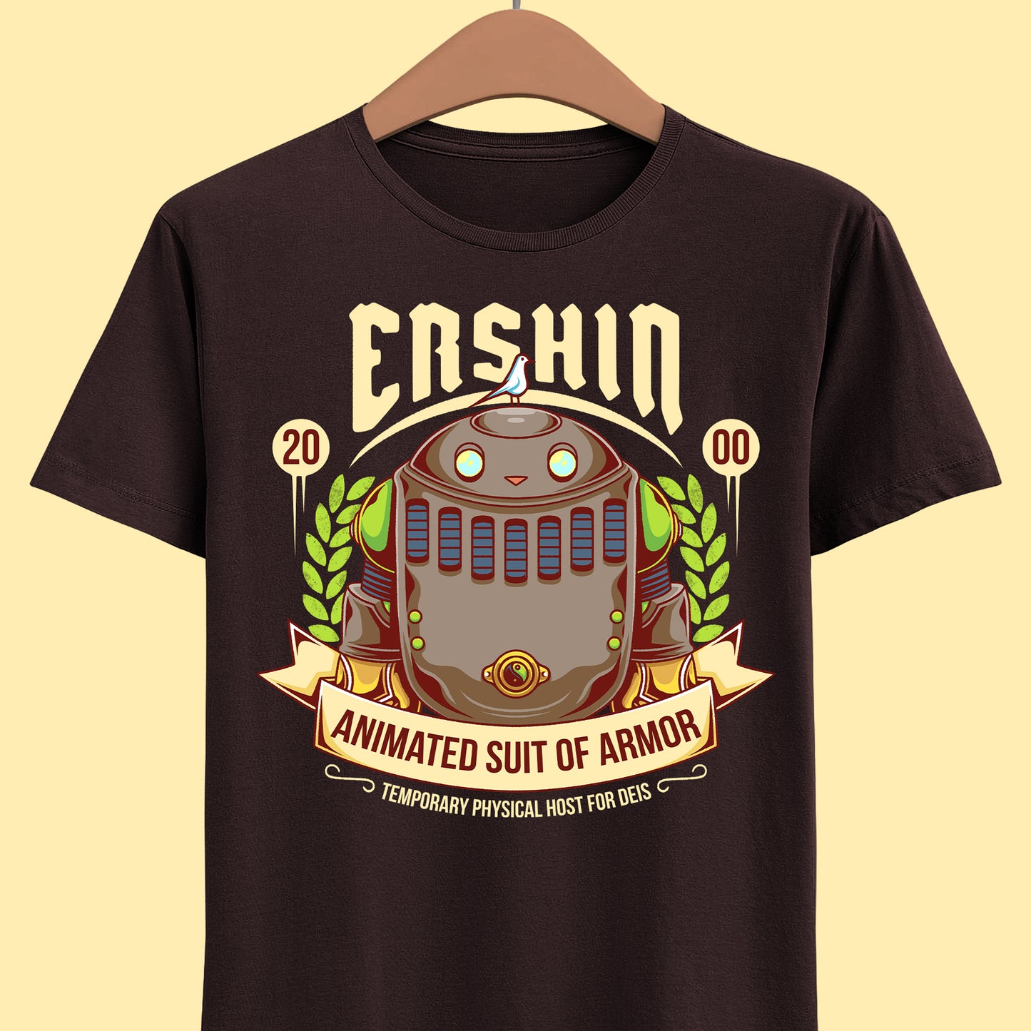 Gamer t-shirt design inspired by Ershin from Breath of Fire IV (Breath of Fire 4 - BOF4) role-playing video game.
breath of fire, breath of fire iv, breath of fire ii, ershin, breath of fire series, breath of fire iii, role-playing game, video games, gaming, retrogaming, breath of fire iv t-shirt, breath of fire iv ershing t-shirt, breath of fire iv merch, breath of fire series merch, breath of fire iv ryu t-shirt, breath of fire iv nina t-shirt, breath of fire iii t-shirt, BOF4 t-shirt