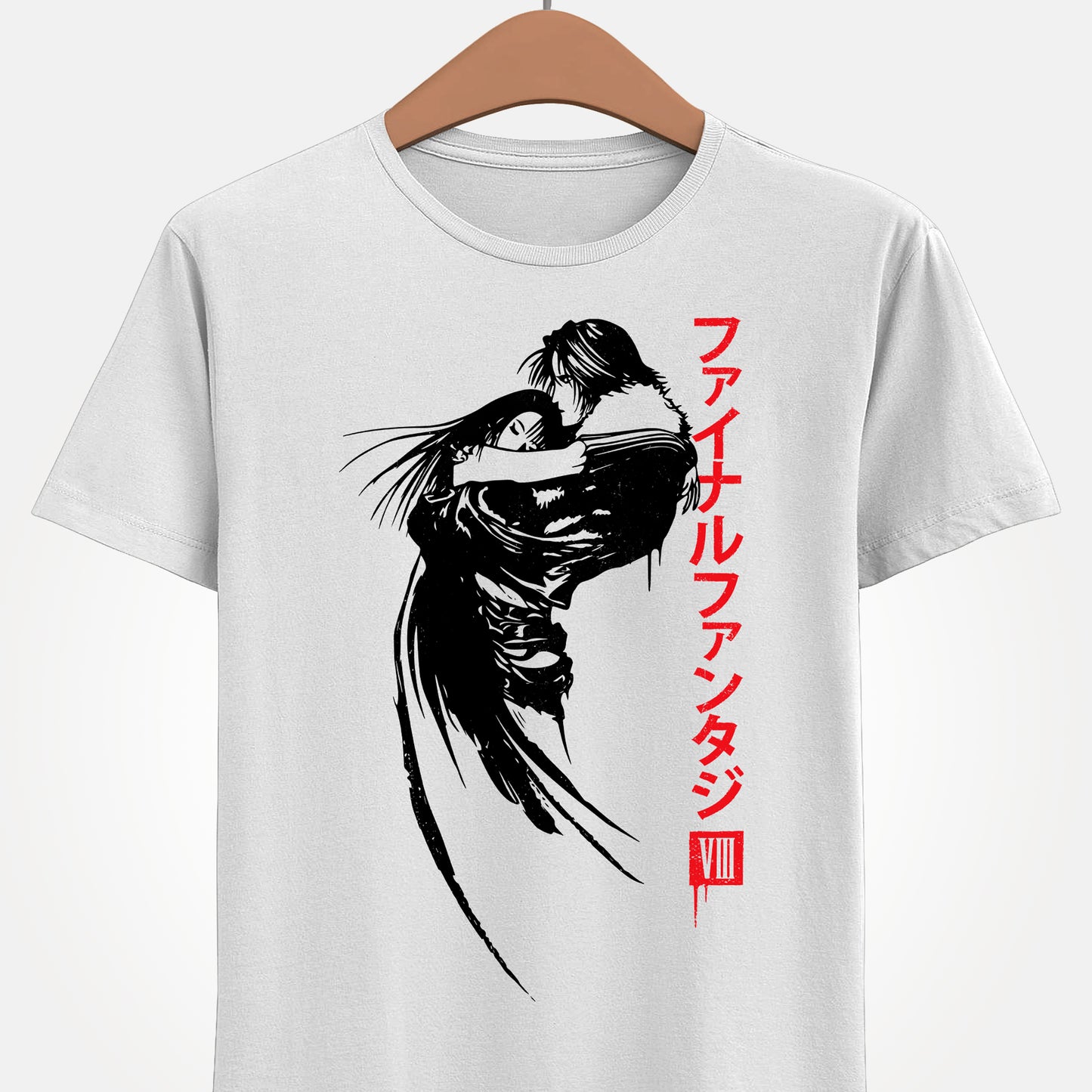 Gamer T-shirt design inspired by Squall and Rinoa from Final Fantasy VIII (FInal Fantasy 8, FFVIII) jrpg video game.
final fantasy viii t-shirt, final fantasy viii squall t-shirt, final fantasy viii rinoa t-shirt, final fantasy 8 t-shirt, ffviii squall rinoa t-shirt, final fantasy viii merch, squall leonhart t-shirt, ffviii squall leonhart t-shirt, rinoa heartilly t-shirt, ffviii rinoa heartilly t-shirt, final fantasy viii laguna loire t-shirt, final fantasy viii quistis trepe, final fantasy viii game tee