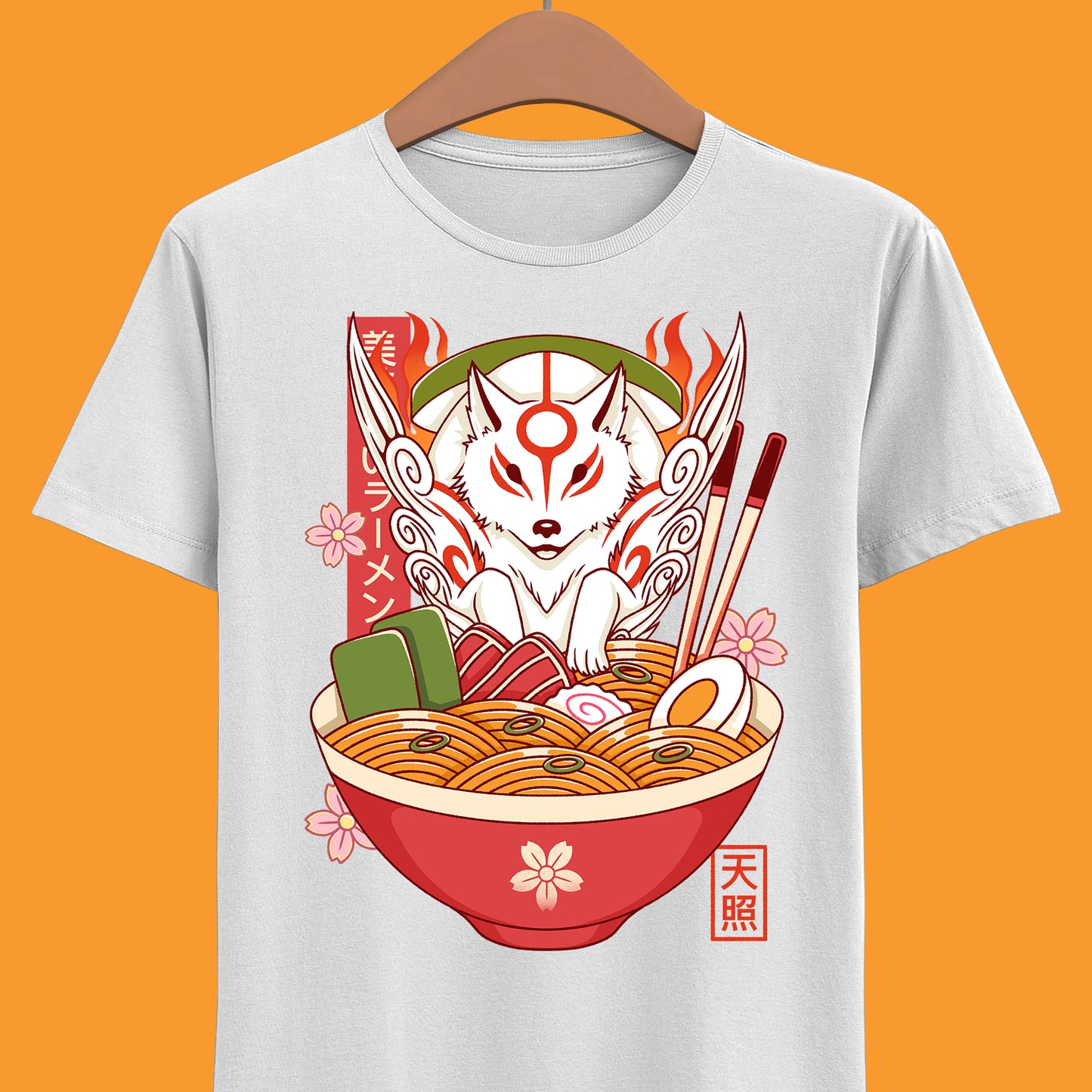 Gamer T-shirt design inspired by Amaterasu from Okami video game inside a noodles ramen bowl in japanese art style.
okami, okami sequel, amaterasu, okamiden, white wolf, ramen, ramen noodles, japan, kitsune, japanese art, gaming, video game, video games, okami amaterasu t-shirt, okami video game t-shirt, Ōkami video game t-shirt, Ōkami t-shirt, Ōkami amaterasu merch, okami amaterasu ramen t-shirt, Ōkami sequel t-shirt, Ōkami sequel video game t-shirt, Ōkami sequel amaterasu t-shirt, ramen tee