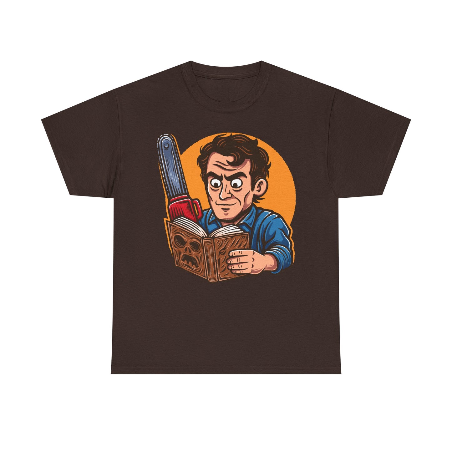 Groovy! A funny Evil Dead T-shirt featuring Ash Williams reading the Necronomicon wrong. Perfect for 90s horror comedy fans. Every single little tiny syllable matters reading Necronomicon Ex-Mortis. Klaatu Verata Nikto!
ash williams funny t-shirt, evil dead ash williams t-shirt, evil dead army of darkness ash williams t-shirt, ash vs evil dead t-shirt, evil dead army of darkness ash necronomicon t-shirt, necronomicon ex-mortix funny shirt, 90s horror movies t-shirt, 90s horror comedy movie tee
