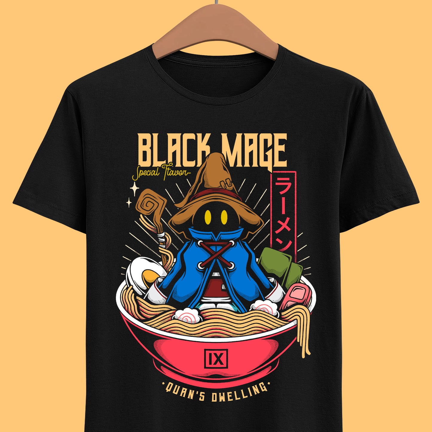 Gamer t-shirt inspired in Vivi Ornitier from Final Fantasy IX (ffix - ff9) rpg - jrpg video game inside a noodles ramen bowl.
final fantasy, final fantasy ix, final fantasy 9, ffix, ff9, vivi ornitier, vivi ornitier t-shirt, final fantasy t-shirt, final fantasy ix t-shirt, final fantasy 9 t-shirt, ffix t-shirt, ff9 t-shirt, video games t-shirt, gaming, video game, gamer shirt, zidane tribal, noodles ramen, ramen, noodles ramen t-shirt, gaming ramen t-shirt, final fantasy ix 25th anniversary, chocobo