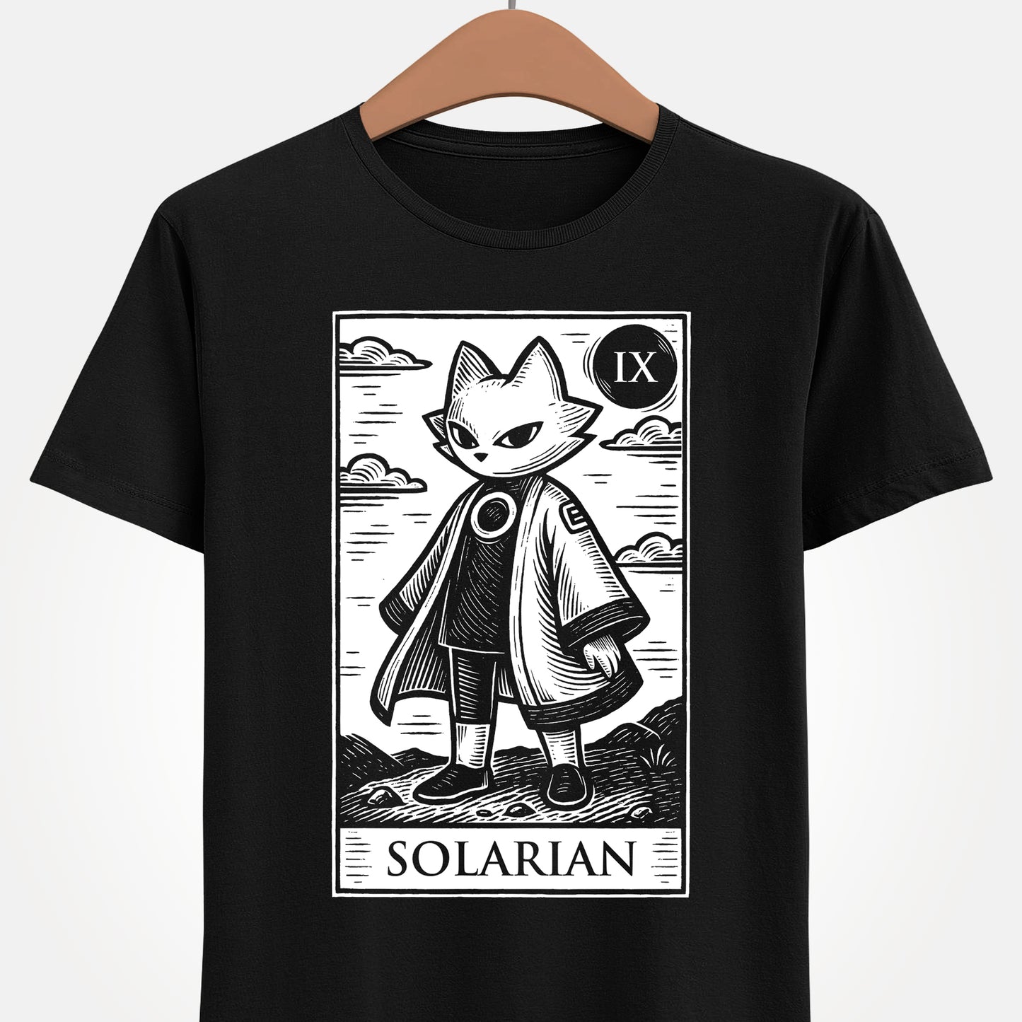 Gamer t-shirt inspired by Yi from Nine Sols indie video game in tarot card art style.
nine sols, 9 sols, nine sols t-shirt, nine sols yi t-shirt,yi, nine sols video game t-shirt, nine sols video game merch, nine sols yi solarian t-shirt, nine sols metroidvania video game t-shirt, solarian, yi tao alchemist nine sols tee, fangshi, gaming tarot card art t-shirt, nine sols metroidvania gamer t-shirt, indie game merch, nine sols metroidvania video game merchandising, video games merch, linocut art