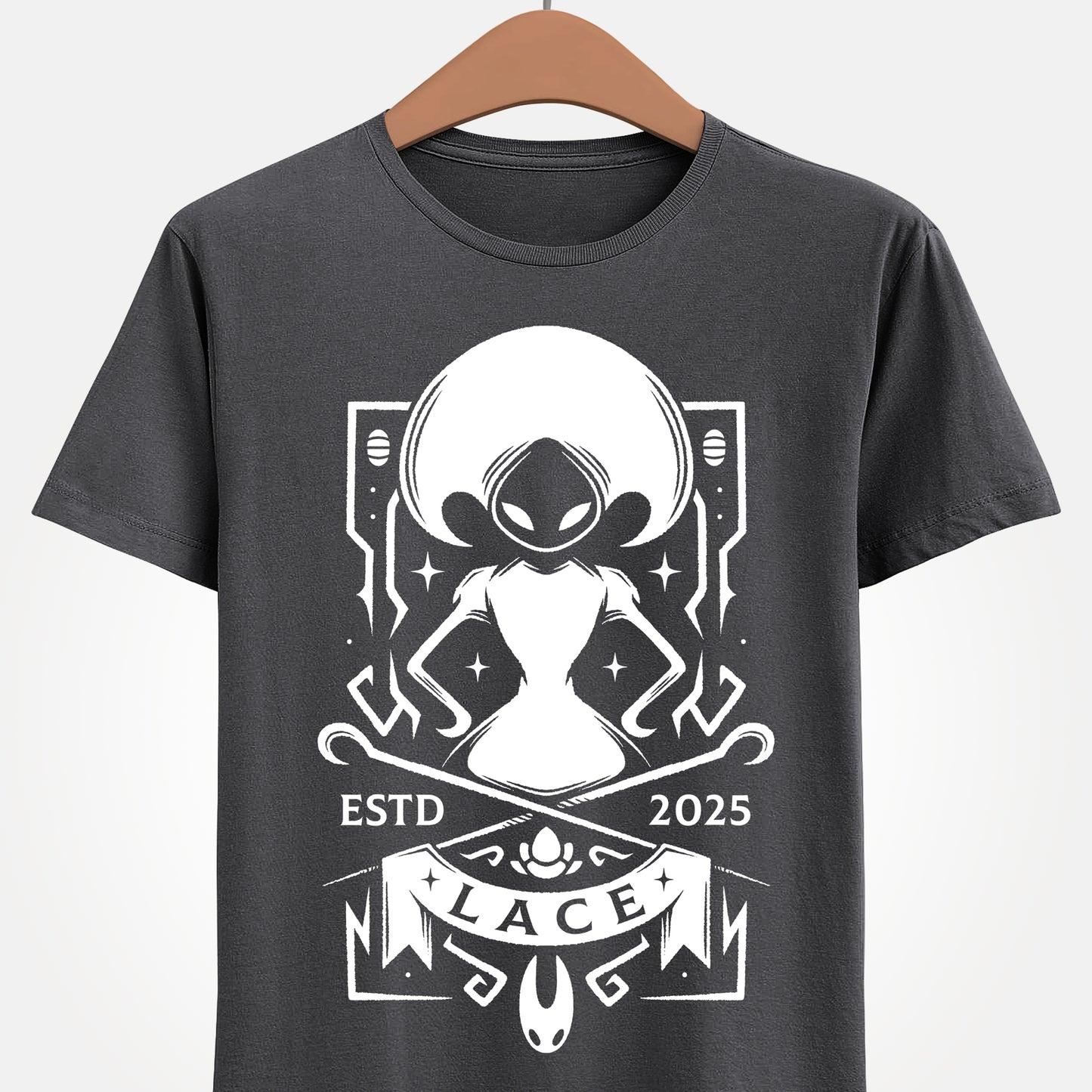 Gamer t-shirt inspired by Lace boss from Hollow Knight Silksong metroidvania indie game.
hollow knight, hollow knight silksong, hollow knight silksong hornet t-shirt, hollow knight silksong merch, hollow knight silksong t-shirt, hollow knight silksong hornet tee, hollow knight hornet and lace t-shirt, hollow knight silksong indie game merch, hollow knight silksong hornet shirt, hollow knight the knight t-shirt, hollow knight silksong lace t-shirt, hollow knight silksong lace tee, lace silksong