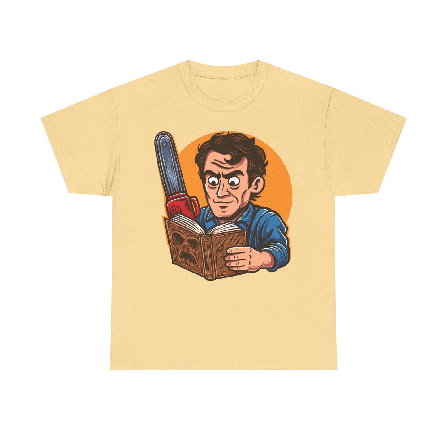 Groovy! A funny Evil Dead T-shirt featuring Ash Williams reading the Necronomicon wrong. Perfect for 90s horror comedy fans. Every single little tiny syllable matters reading Necronomicon Ex-Mortis. Klaatu Verata Nikto!
ash williams funny t-shirt, evil dead ash williams t-shirt, evil dead army of darkness ash williams t-shirt, ash vs evil dead t-shirt, evil dead army of darkness ash necronomicon t-shirt, necronomicon ex-mortix funny shirt, 90s horror movies t-shirt, 90s horror comedy movie tee