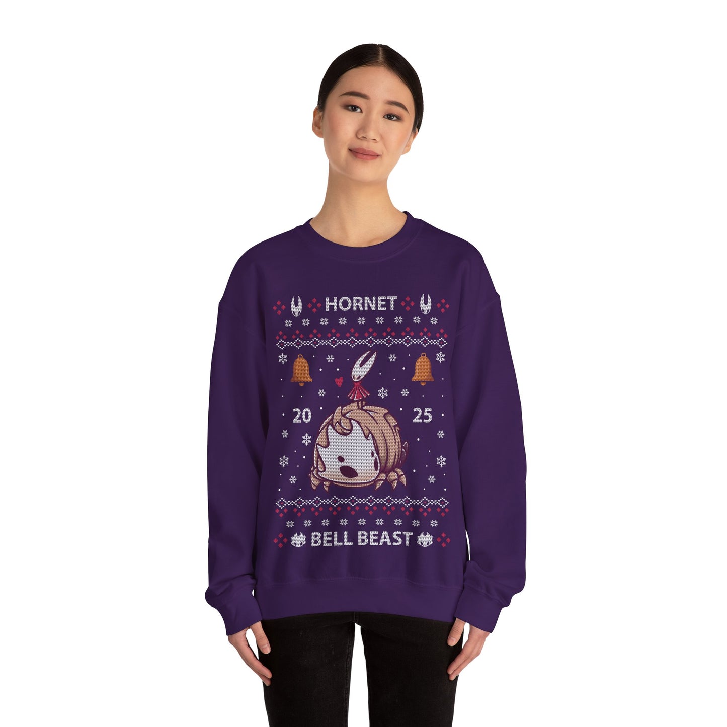 Gamer crewneck sweatshirt inspired by Hornet and Bell Beast characters from Hollow Knight Silksong metroidvania indie game in ugly christmas sweater art style.
hollow knight silksong xmas sweater, hollow knight silksong merch, hollow knight silksong video games christmas merch, hollow knight silksong xmas merch, hollow knight silksong crewneck sweater, hollow knight silksong merch, hollow knight silksong merch, gaming crewneck sweatshirt, gamer sweatshirt, cute kawaii gaming sweatshirt