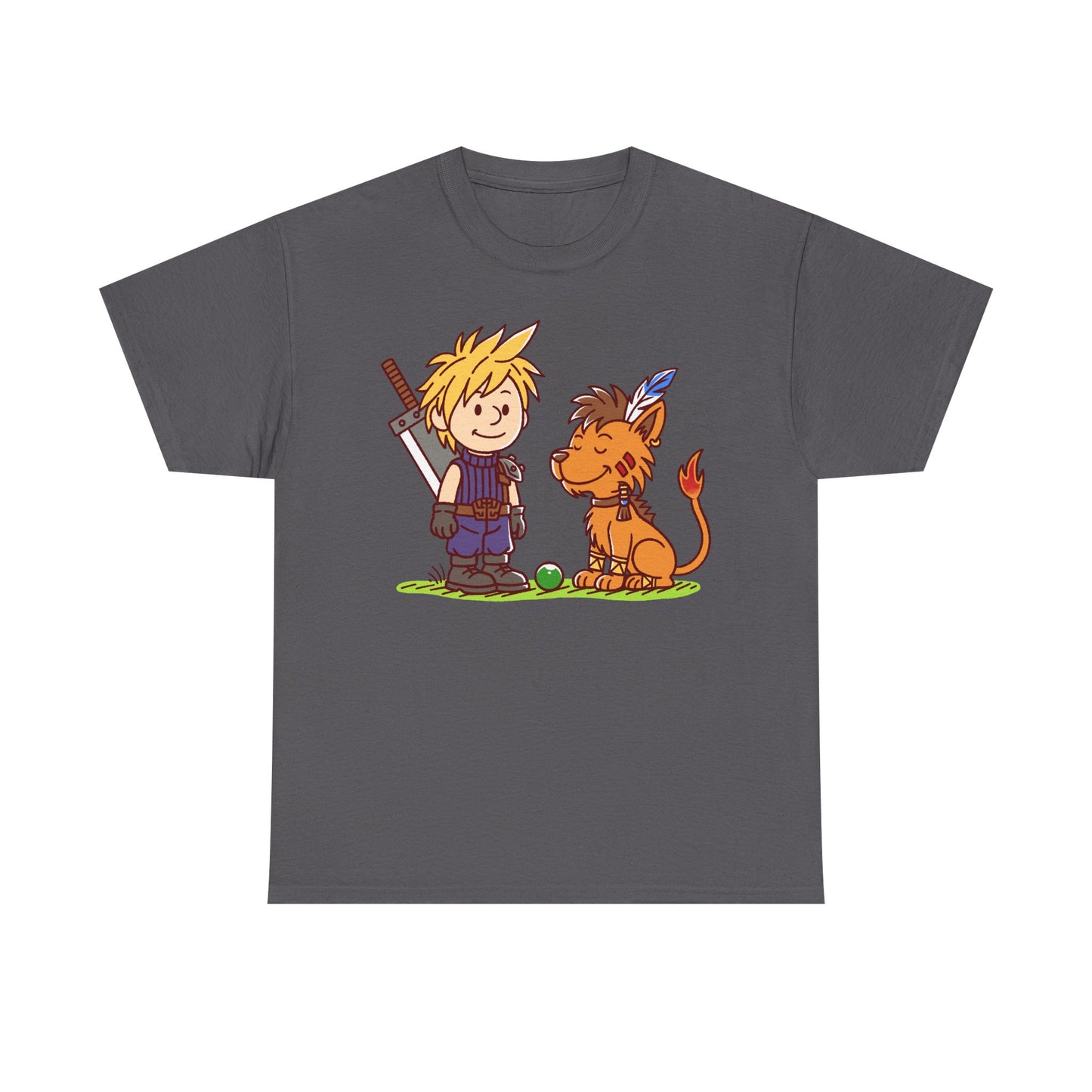 Gamer t-shirt design inspired by Cloud Strife & Red XIII (Nanaki) from Final Fantasy VII (FFVII - FF7) rpg video game.
final fantasy t-shirt, final fantasy vii cloud strife t-shirt, final fantasy 7 cloud red xiii t-shirt, ffvii cloud strife t-shirt, ffvii nanaki t-shirt, final fantasy vii red xiii t-shirt, final fantasy chocobo t-shirt , final fantasy vii tifa lockhart t-shirt, ffvii barret wallace t-shirt, final fantasy vii rebirth merch, final fantasy vii rebirth cloud t-shirt, ffvii merch