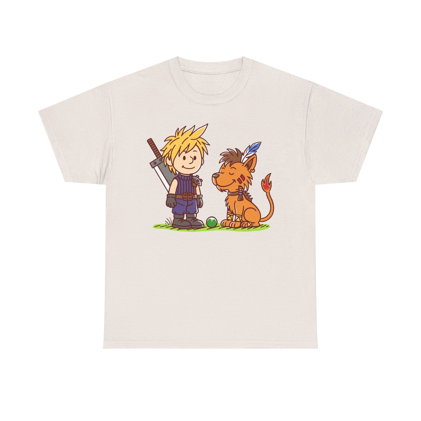 Gamer t-shirt design inspired by Cloud Strife & Red XIII (Nanaki) from Final Fantasy VII (FFVII - FF7) rpg video game.
final fantasy t-shirt, final fantasy vii cloud strife t-shirt, final fantasy 7 cloud red xiii t-shirt, ffvii cloud strife t-shirt, ffvii nanaki t-shirt, final fantasy vii red xiii t-shirt, final fantasy chocobo t-shirt , final fantasy vii tifa lockhart t-shirt, ffvii barret wallace t-shirt, final fantasy vii rebirth merch, final fantasy vii rebirth cloud t-shirt, ffvii merch