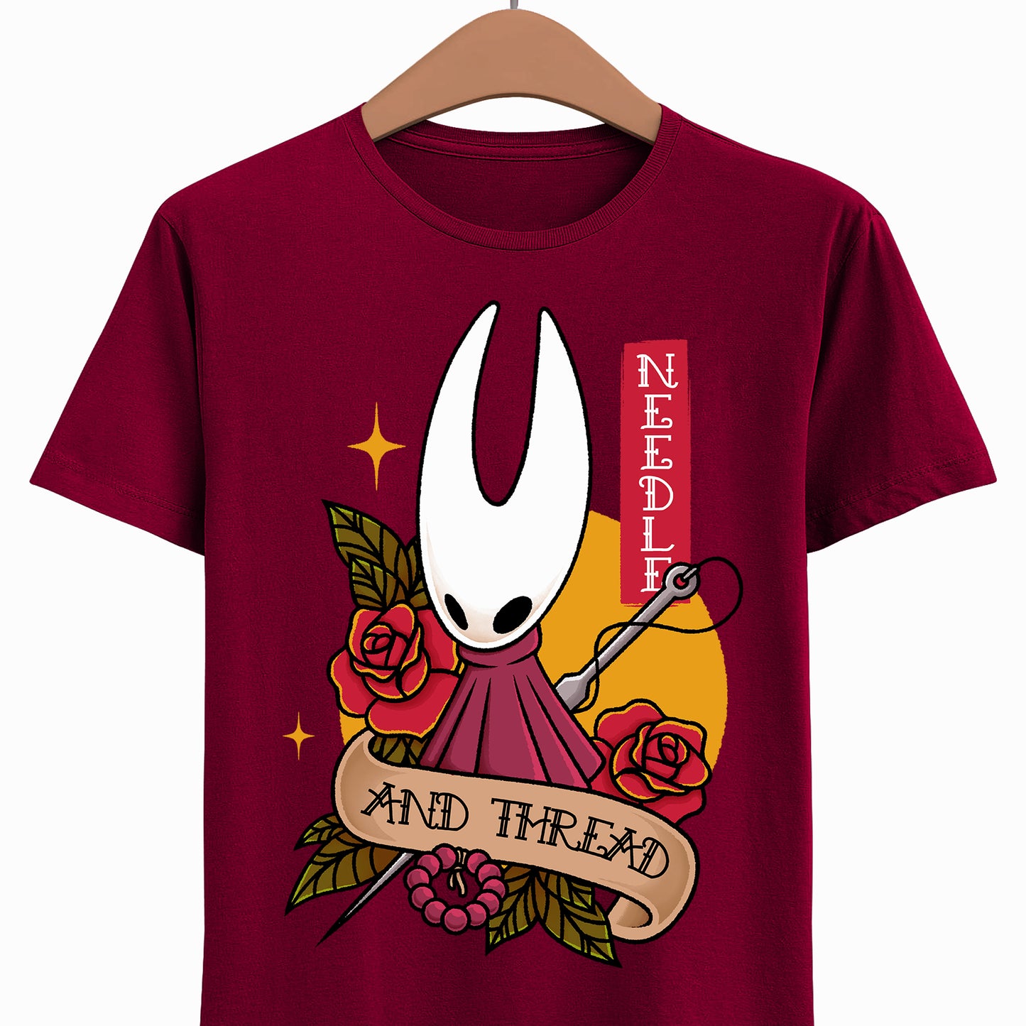 Gamer t-shirt inspired by Hornet from Hollow Knight Silksong metroidvania video game in tattoo art style.
hollow knight, hollow knight silksong, hollow knight silksong hornet t-shirt, hollow knight silksong merch, hollow knight silksong t-shirt, hollow knight silksong hornet tee, hollow knight hornet and lace t-shirt, hollow knight silksong indie game merch, hollow knight silksong hornet shirt, hollow knight tattoo art t-shirt, hollow knight silksong hornet tattoo t-shirt, hollow knight tattoo