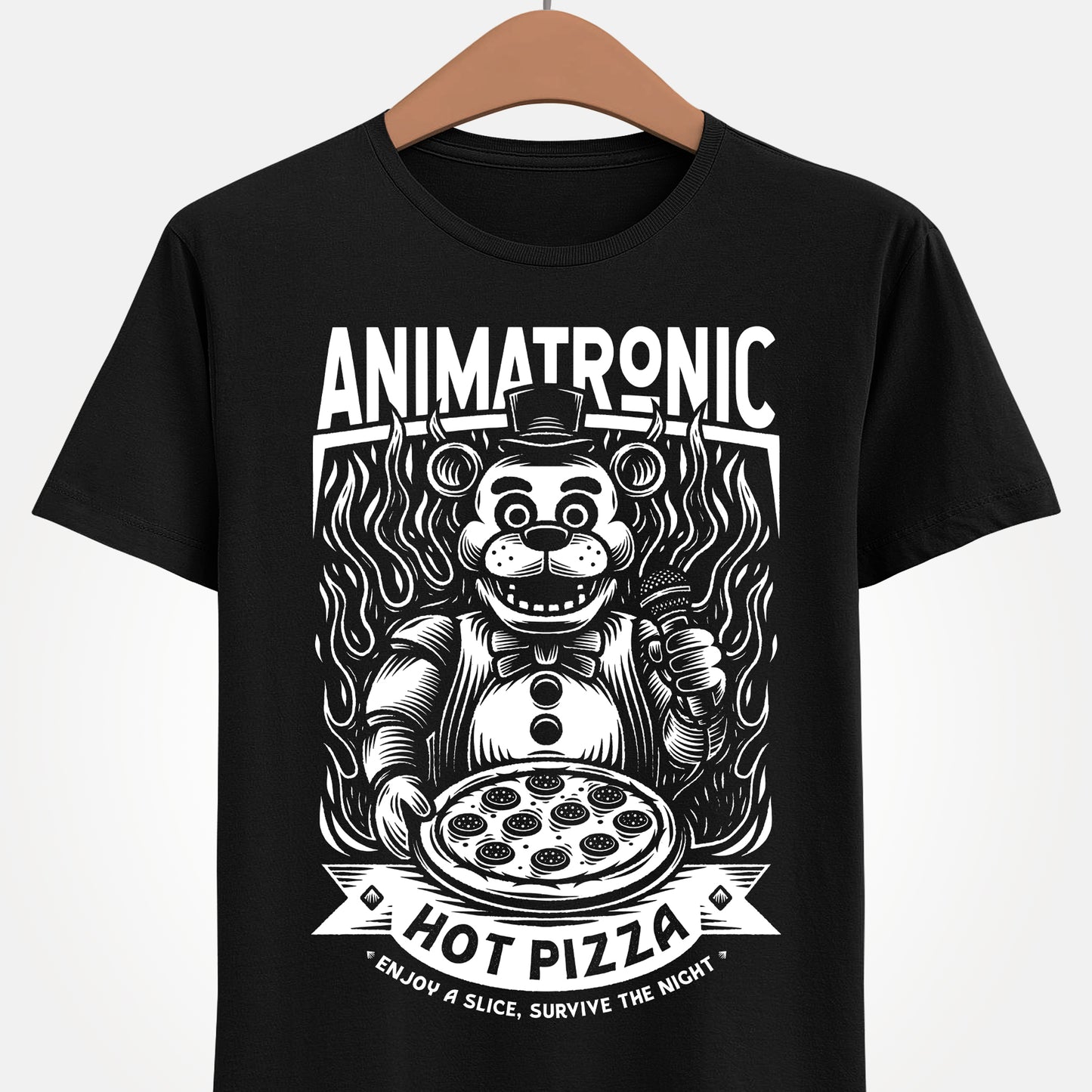 Gamer t-shirt design inspired by Freddy Fazbear from Five Nights At Freddy's video games. Perfect t-shirt for pizza & survival horror lovers.
five nights at freddy's t-shirt, five nights at freddy's freddy fazbear t-shirt, fnaf freddy fazbear t-shirt, fnaf freddy fazbear pizza tee, freddy fazbear pizza tee, fnaf survival horror video game shirt, gaming horror t-shirt, fnaf gamer survival horror t-shirt, 5naf gamer t-shirt, 5naf freddy fazbear t-shirt, five nights at freddy, fnaf, freddy fazbear