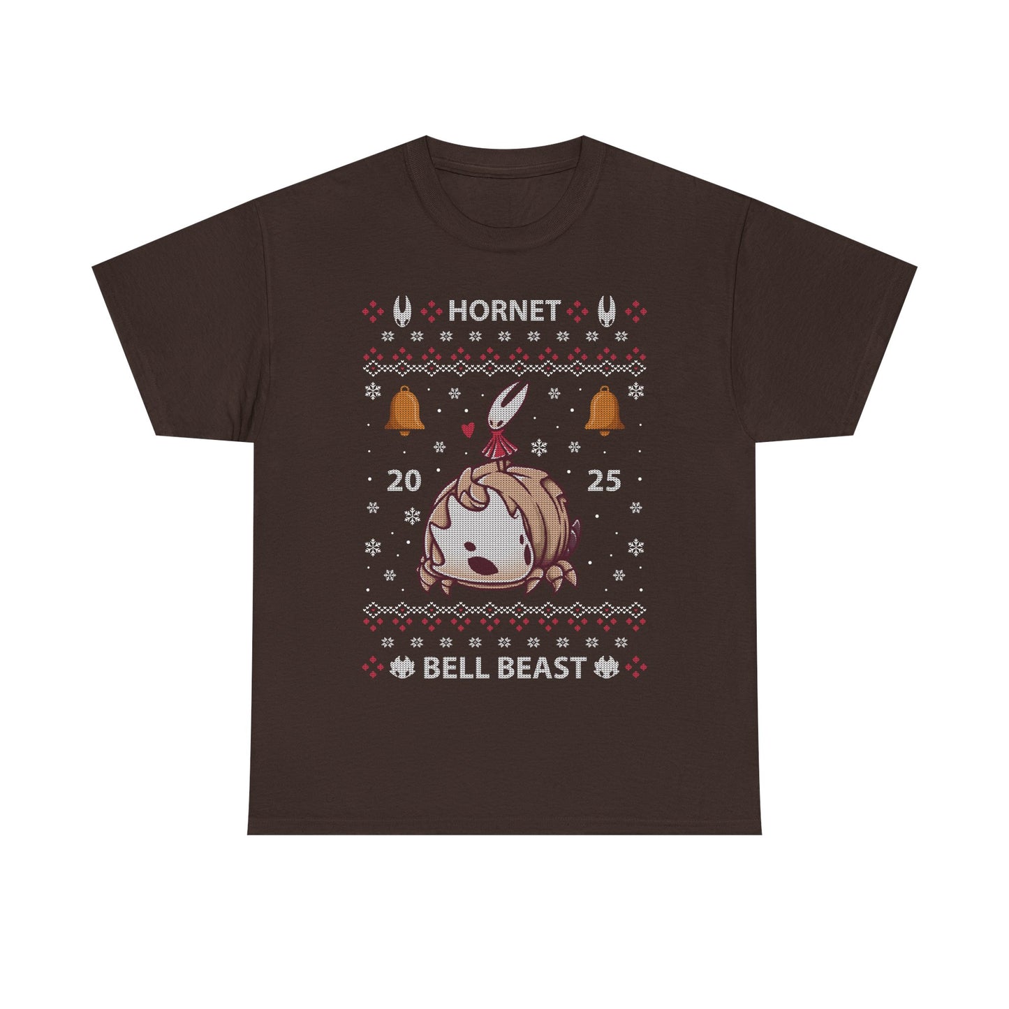 Gamer t-shirt inspired by Hornet and Bell Beast characters from Hollow Knight Silksong metroidvania indie game in ugly christmas sweater art style.
bell beast, gamer t-shirt, gaming, hollow knight, hollowknight, hornet, indie game, metroidvania, sherma, silksong, the knight, video games, videogames, xmas, ugly christmas sweater, hollow knight christmas sweater, hornet hollow knight xmas, xmas gaming gift, christmas gamer gift, ugly christmas sweater, hollow knight christmas ugly sweater tee