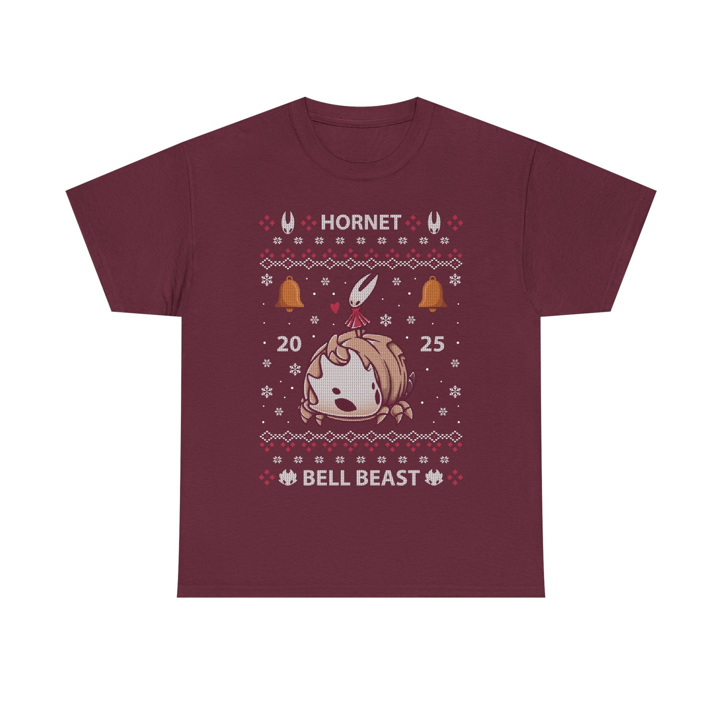 Gamer t-shirt inspired by Hornet and Bell Beast characters from Hollow Knight Silksong metroidvania indie game in ugly christmas sweater art style.
bell beast, gamer t-shirt, gaming, hollow knight, hollowknight, hornet, indie game, metroidvania, sherma, silksong, the knight, video games, videogames, xmas, ugly christmas sweater, hollow knight christmas sweater, hornet hollow knight xmas, xmas gaming gift, christmas gamer gift, ugly christmas sweater, hollow knight christmas ugly sweater tee