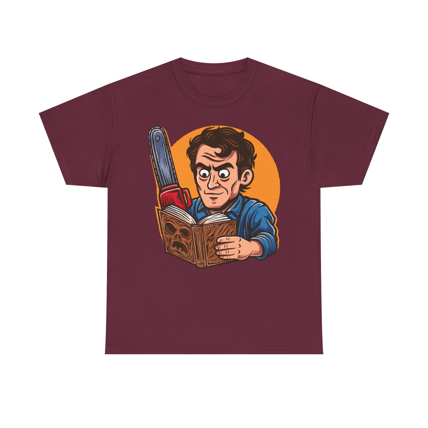 Groovy! A funny Evil Dead T-shirt featuring Ash Williams reading the Necronomicon wrong. Perfect for 90s horror comedy fans. Every single little tiny syllable matters reading Necronomicon Ex-Mortis. Klaatu Verata Nikto!
ash williams funny t-shirt, evil dead ash williams t-shirt, evil dead army of darkness ash williams t-shirt, ash vs evil dead t-shirt, evil dead army of darkness ash necronomicon t-shirt, necronomicon ex-mortix funny shirt, 90s horror movies t-shirt, 90s horror comedy movie tee