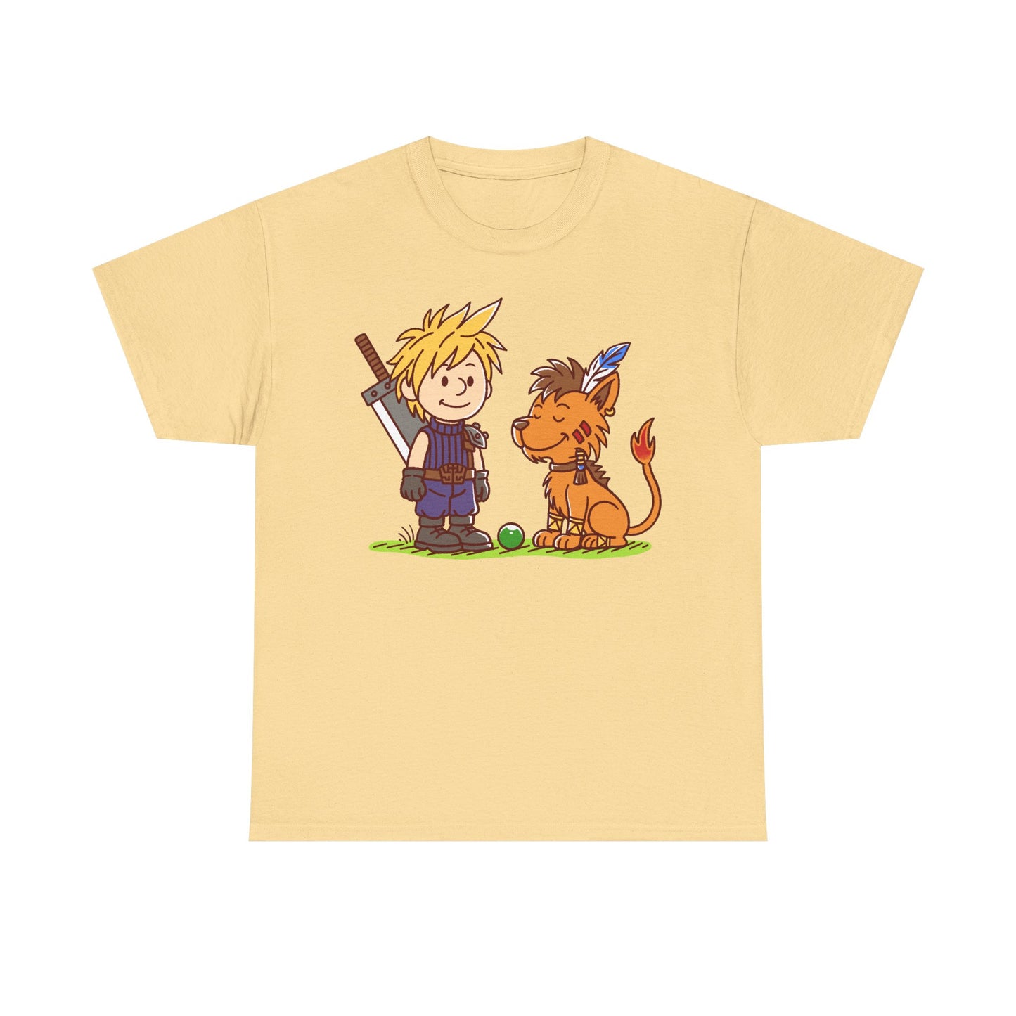 Gamer t-shirt design inspired by Cloud Strife & Red XIII (Nanaki) from Final Fantasy VII (FFVII - FF7) rpg video game.
final fantasy t-shirt, final fantasy vii cloud strife t-shirt, final fantasy 7 cloud red xiii t-shirt, ffvii cloud strife t-shirt, ffvii nanaki t-shirt, final fantasy vii red xiii t-shirt, final fantasy chocobo t-shirt , final fantasy vii tifa lockhart t-shirt, ffvii barret wallace t-shirt, final fantasy vii rebirth merch, final fantasy vii rebirth cloud t-shirt, ffvii merch