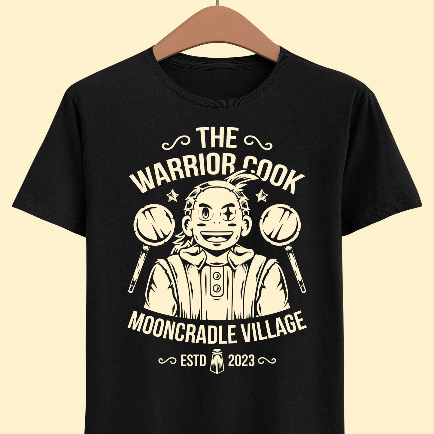 Gamer t-shirt inspired by Garl (The Warrior Cook) playable character on Sea of Stars pixel art turn based rpg video game.
sea of stars, 8 bit, garl warrior cook, zale, valere, gamer, gaming, indie game, pixel art, solstice warriors, video game, video games, resh'an, sea of stars t-shirt, sea of stars garl t-shirt, sea of stars zale t-shirt, sea of stars valere t-shirt, sea of stars artificer t-shirt, sea of stars throes of the watchmaker t-shirt, sea of stars sea seraï t-shirt