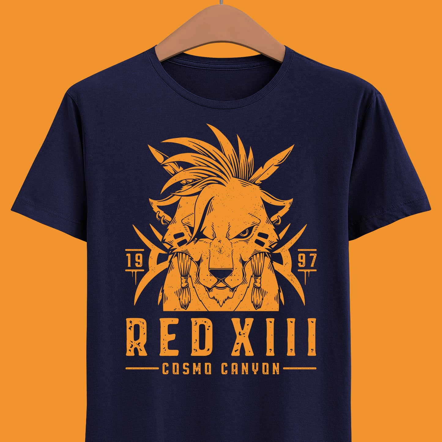 Gamer T-shirt inspired by Red XIII (Nanaki) from Final Fantasy VII video games. Perfect shirt for Final Fantasy VII rpg video games fans (Final Fantasy VII, Final Fantasy VII Rebirth, Final Final Fantasy VII Remake).
cloud strife t-shirt, aerith gainsborough t-shirt, final fantasy vii rebirth t-shirt, barret wallace t-shirt, red xiii, red xiii t-shirt, nanaki, nanaki t-shirt, final fantasy clothing, final fantasy apparel, final fantasy shirt, final fantasy t-shirt, final fantasy t-shirt, final fantasy tee