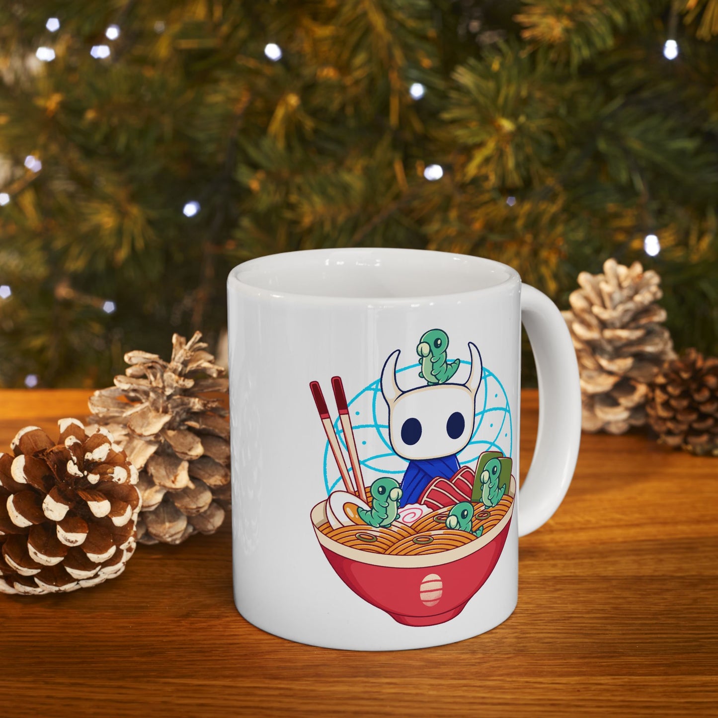 The Knight & Grubs Ramen - Hollow Knight Ceramic Mug, 11oz, 15oz