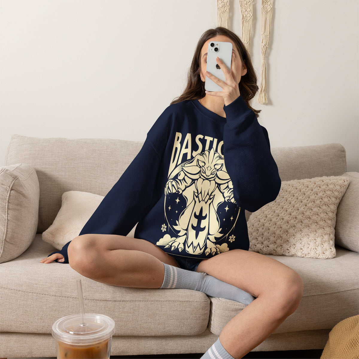 Palworld Bastigor King of Frostfang Ice Pal Unisex Crewneck Sweatshirt