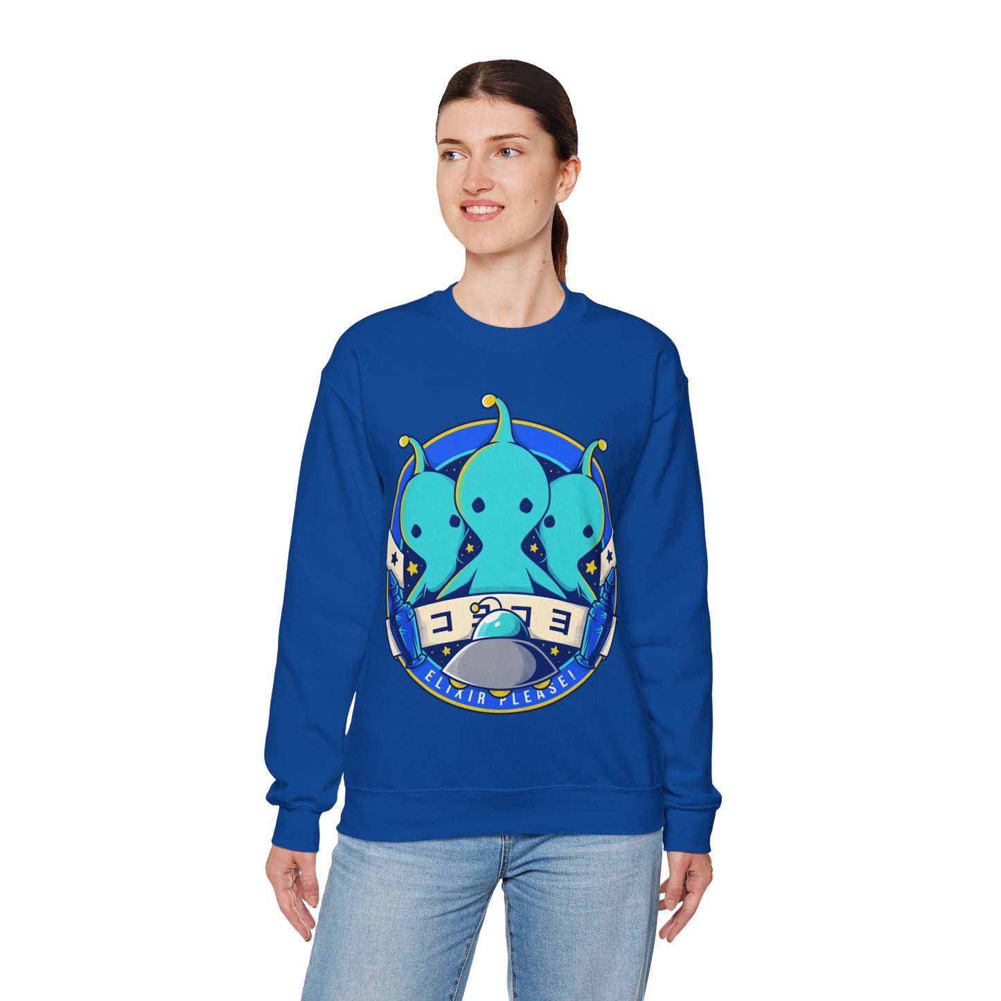 PuPu Elixir Please! FFVIII - FFXIV Games Unisex Crewneck Sweatshirt