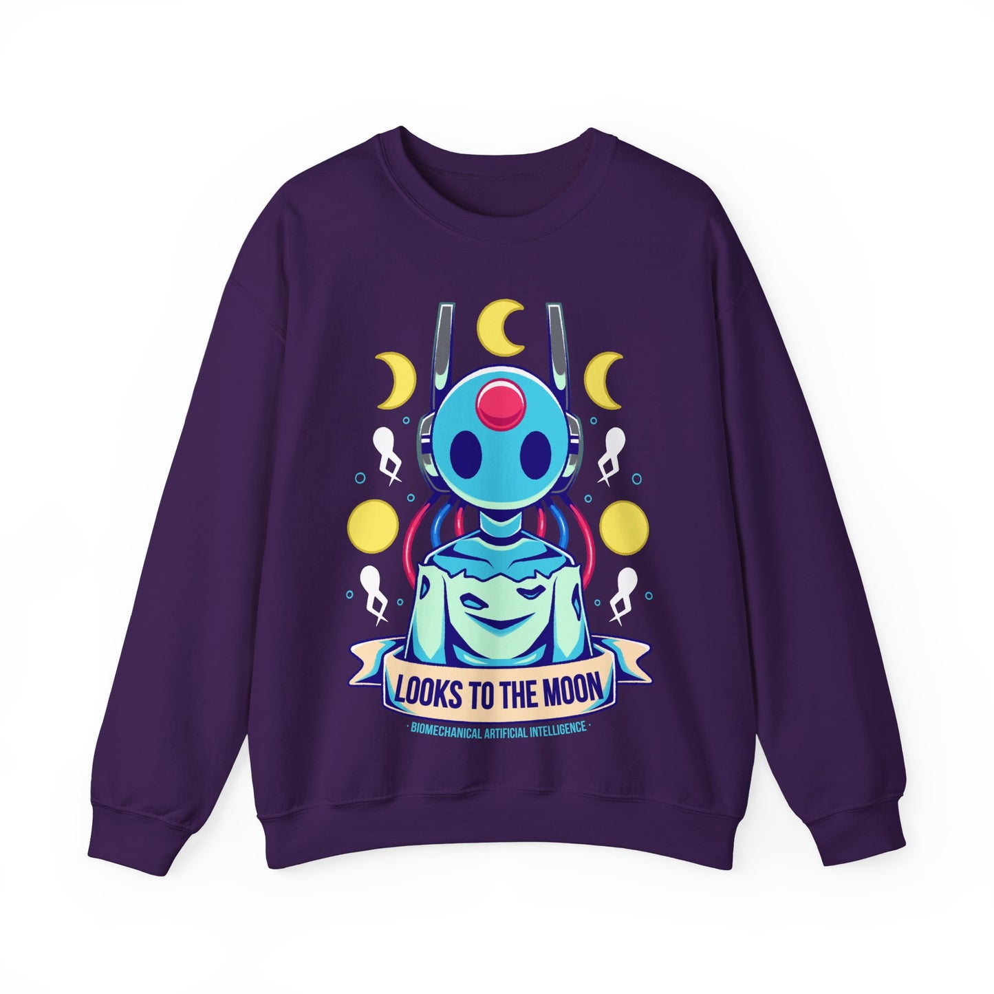 Cute Slugcat crewneck sweatshirt inspired by the Rain World video game, featuring a soft kawaii creature design and cozy pastel aesthetic. Unisex indie game apparel perfect for fans of Slugcats, Downpour DLC, Five Pebbles, Looks to the Moon, and the Rain World universe. High-quality DTG print, comfy fit, and ideal gift for gamers, indie game lovers, and fans of atmospheric sci-fi creature designs. rain world merch, rain world looks to the moon crewneck sweatshirt, rain world looks to the moon fanart hoodie