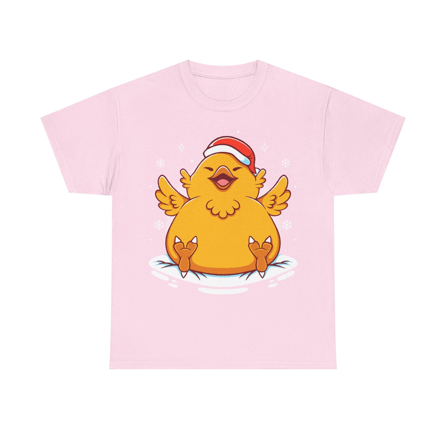 Gamer t-shirt inspired by fat chocobo from Final Fantasy series sitting adorably in the snow while wearing a Santa hat in cute kawaii art style. Perfect shirt for Final Fantasy video games Fans (Final Fantasy VII, Final Fantasy VII Rebirth, Final Final Fantasy XIV, FFXIV, FF14, FFVII, Final Fantasy VIII, Final Fantasy IX) and christmas cozy holiday vibes.

final fantasy christmas t-shirt, final fantasy xmas t-shirt, final fantasy fat chocobo christmas t-shirt, final fantasy fat chocobo xmas tee