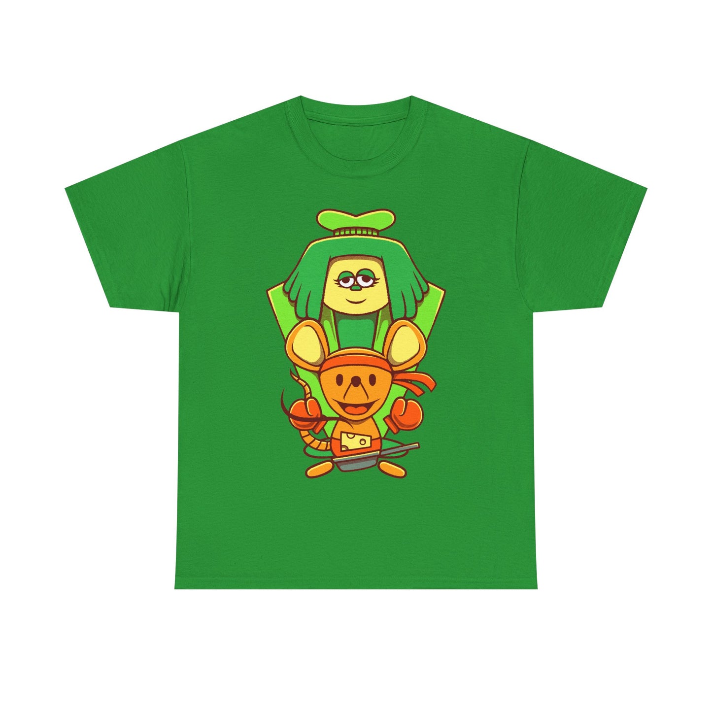 Green & Orange Seven Flowers t-shirt inspired by Deltarune Chapter 5 featuring two iconic flower characters connected to Undertale SOUL lore and the Flower Kingdom.