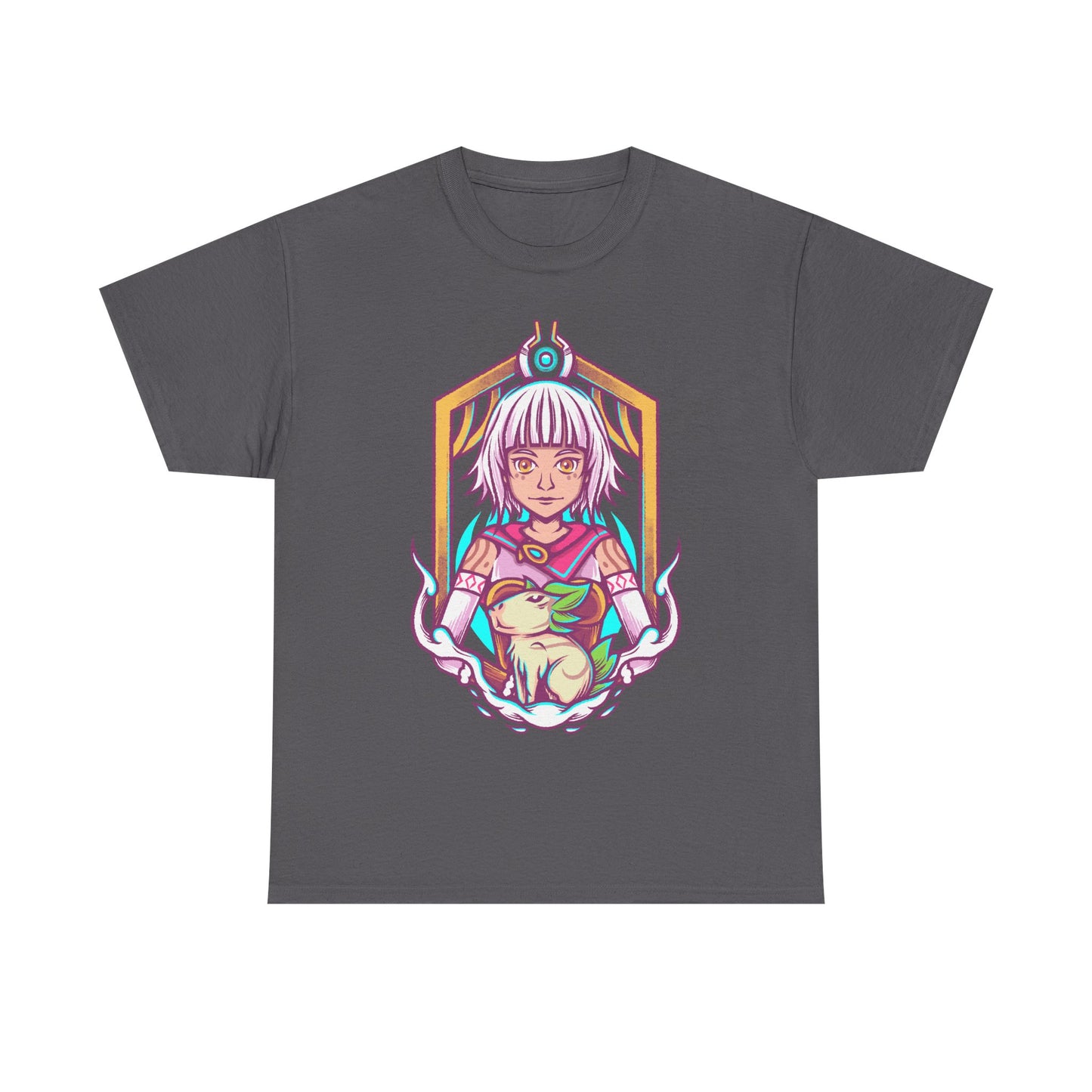 Juno and Cabbage Alabaster Dawn t-shirt inspired by the indie action RPG video game from the creators of CrossCode.