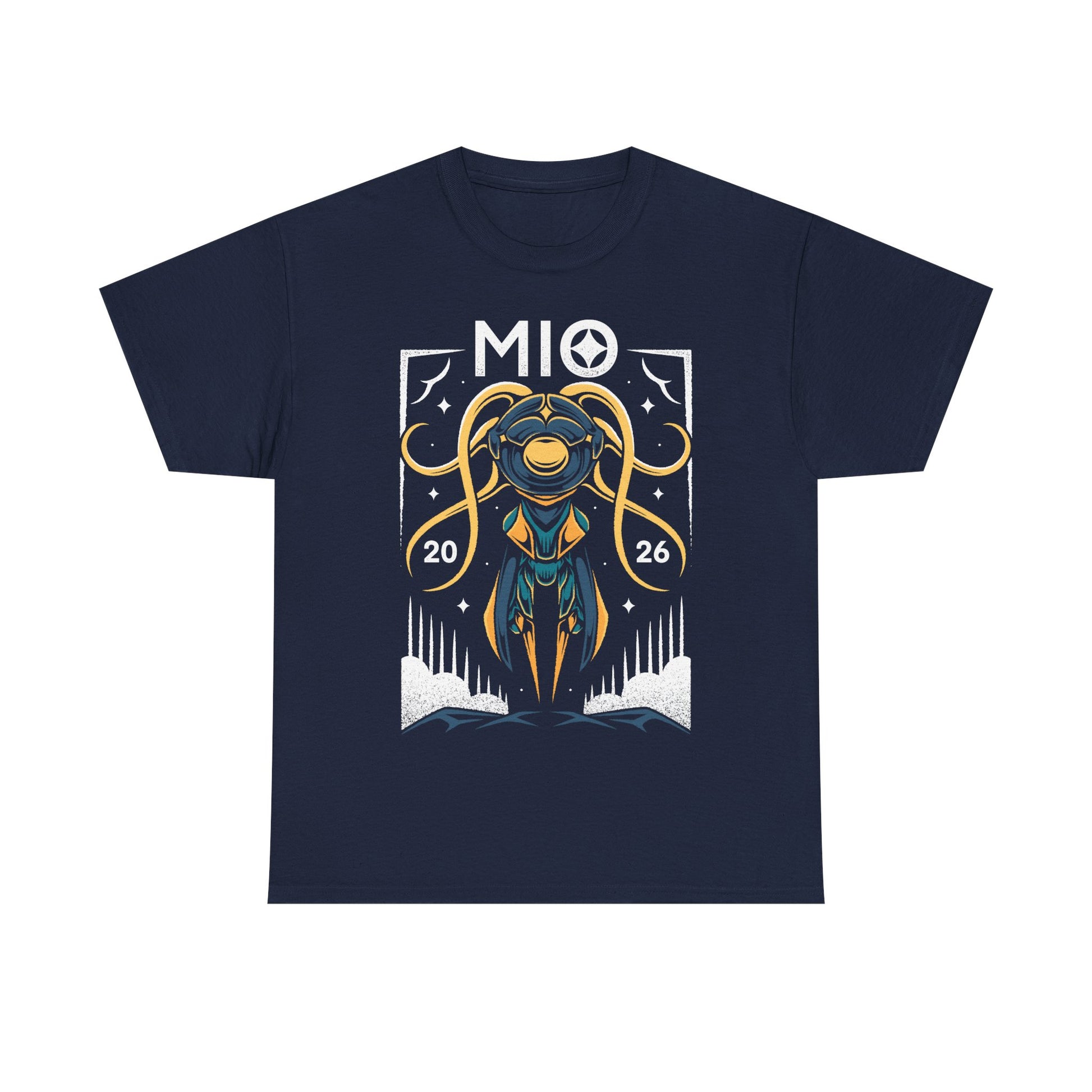 Mio MIO: Memories in Orbit t-shirt featuring the main protagonist from the indie metroidvania platformer game. Unisex gamer tee inspired by the atmospheric sci-fi world of MIO: Memories in Orbit, perfect for fans of indie action platformers, metroidvania exploration, and futuristic character designs. High-quality printed video game merch ideal for collectors, indie game lovers, and gamers who enjoy stylish fan apparel and niche gaming communities. Mio memories in orbit fanart t-shirt merch.