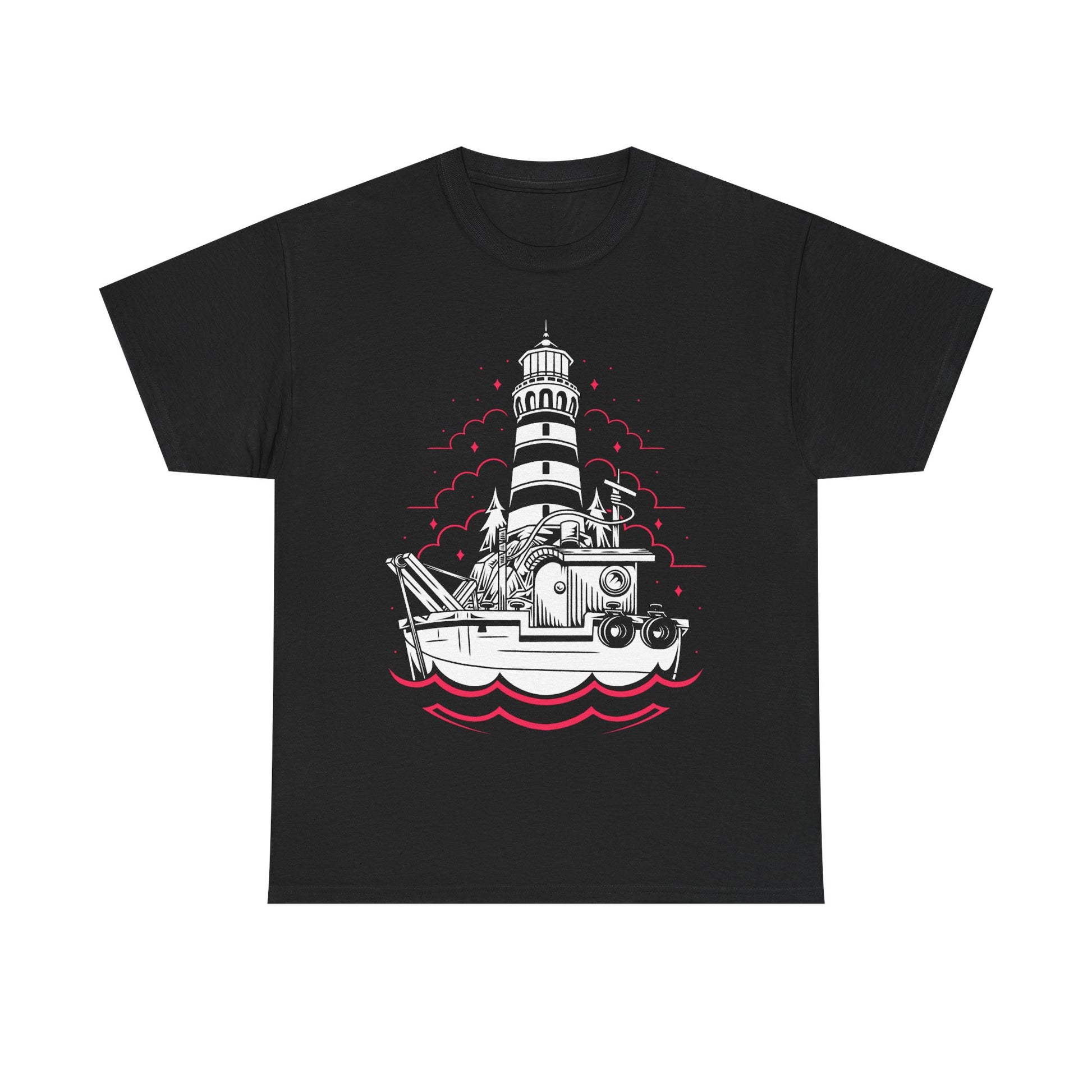 Dredge t-shirt inspired by the indie horror fishing game, featuring a dark ocean and lovecraftian cosmic horror aesthetic. This unisex gamer shirt captures the eerie maritime atmosphere, eldritch sea creatures, and nautical mystery that define Dredge. Perfect indie horror merch for fans of fishing games, cosmic horror stories, and atmospheric survival adventures. Ideal for gamers who love deep sea mystery and dark fantasy aesthetics.
