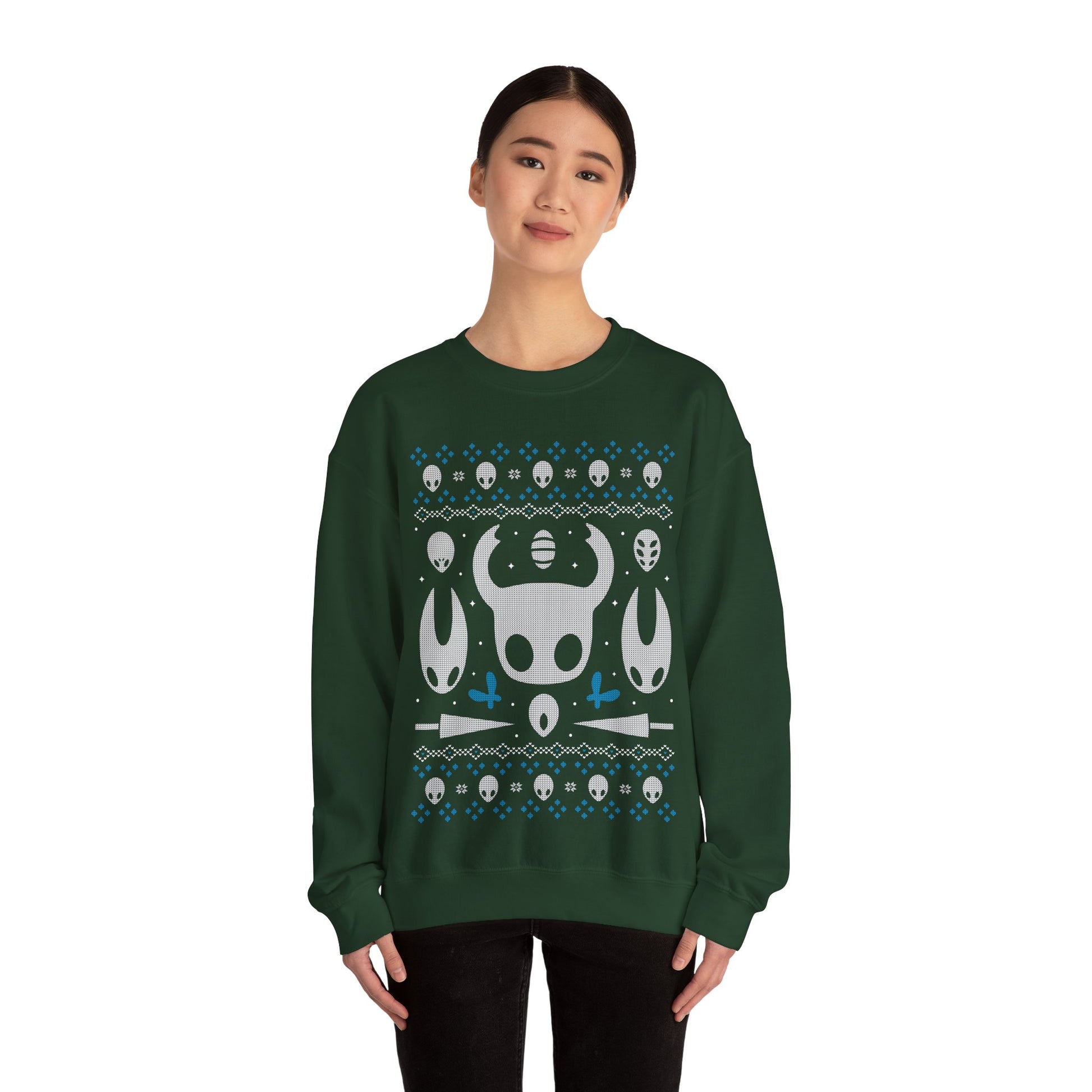 Gamer crewneck sweatshirt inspired by The Knight character from Hollow Knight metroidvania indie game in ugly christmas sweater art style.

hollow knight silksong xmas sweater, hollow knight silksong merch, hollow knight video games christmas merch, hollow knight silksong xmas merch, hollow knight silksong crewneck sweater, hollow knight silksong merch, hollow knight silksong merch, gaming crewneck sweatshirt, gamer sweatshirt, hollow knight gaming sweatshirt, hollow knight the knight merch