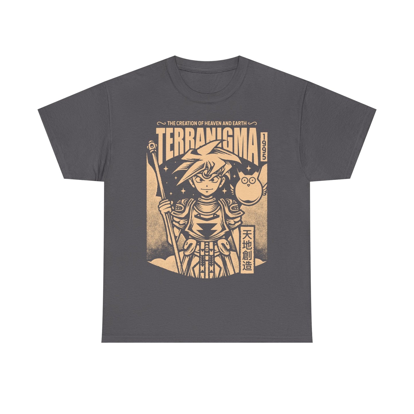 Gamer t-shirt inspired by Ark and Yomi from Terranigma video game from quintet trilogy which included Soul Blazer, Illusion of Gaia (Illusion of Time) and Terranigma action RPG video games.