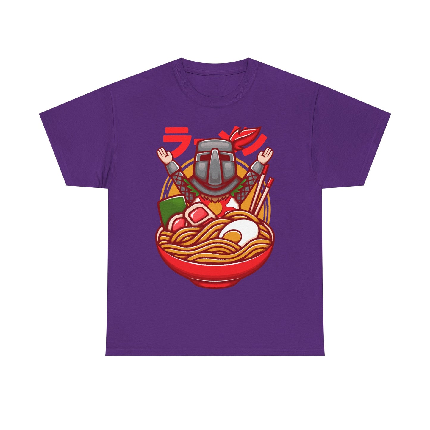 Solaire of Astora ramen t-shirt inspired by Dark Souls, featuring the iconic knight inside a stylized ramen bowl in a fun fantasy art style. This unisex gamer shirt blends action RPG energy with cozy Japanese ramen aesthetics. Perfect for fans of Dark Souls, Dark Souls II, Dark Souls III, Bloodborne, and Elden Ring. Ideal soulslike merch for collectors, FromSoftware fans, and gamers who love unique fantasy designs.