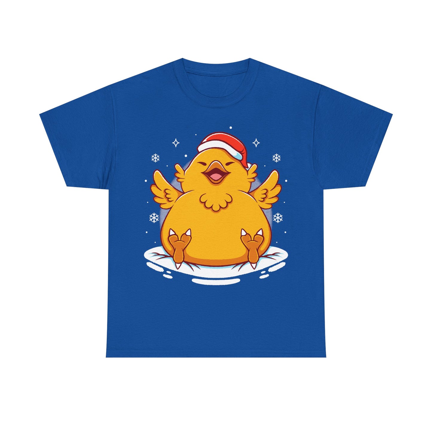 Gamer t-shirt inspired by fat chocobo from Final Fantasy series sitting adorably in the snow while wearing a Santa hat in cute kawaii art style. Perfect shirt for Final Fantasy video games Fans (Final Fantasy VII, Final Fantasy VII Rebirth, Final Final Fantasy XIV, FFXIV, FF14, FFVII, Final Fantasy VIII, Final Fantasy IX) and christmas cozy holiday vibes.

final fantasy christmas t-shirt, final fantasy xmas t-shirt, final fantasy fat chocobo christmas t-shirt, final fantasy fat chocobo xmas tee