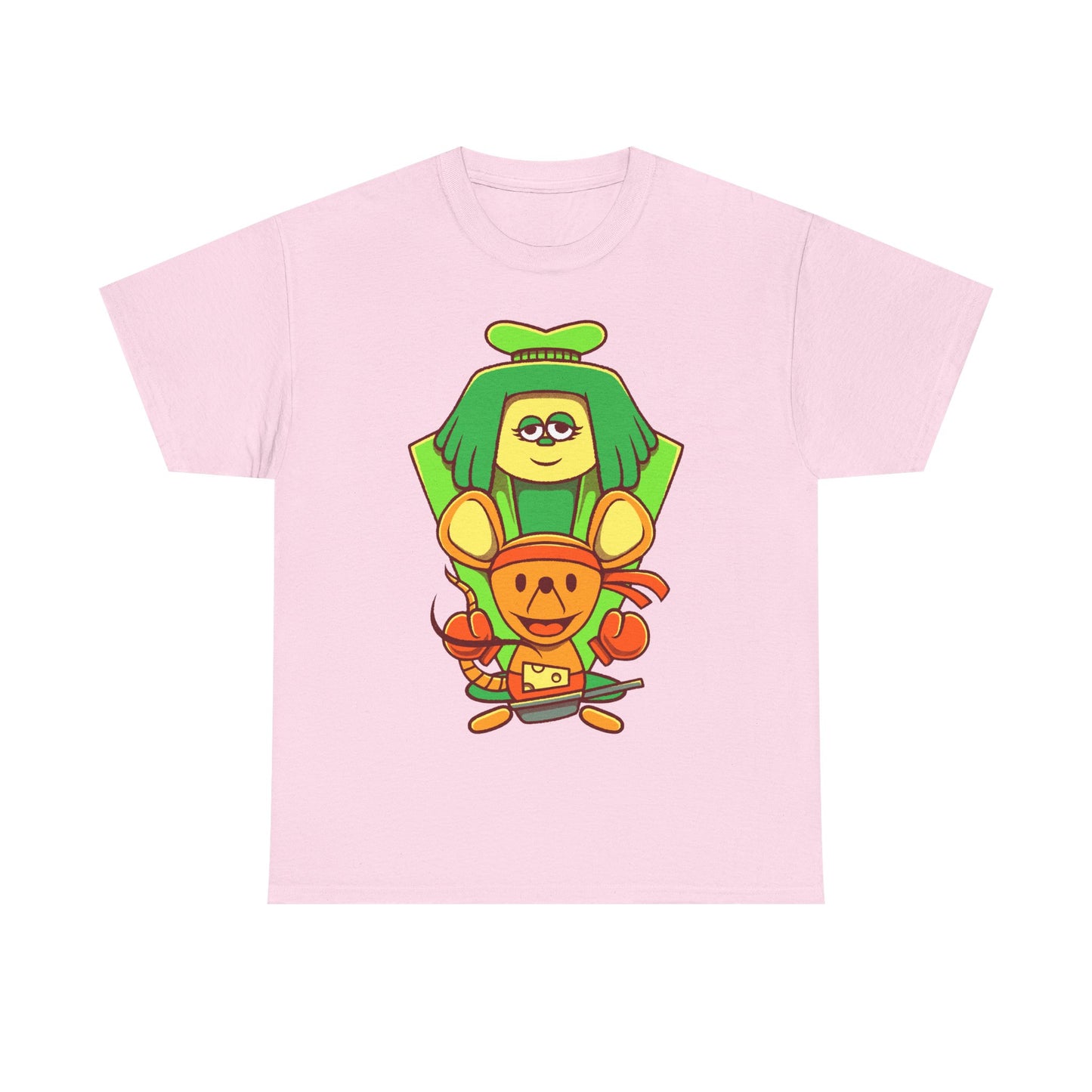Green & Orange Seven Flowers t-shirt inspired by Deltarune Chapter 5 featuring two iconic flower characters connected to Undertale SOUL lore and the Flower Kingdom.