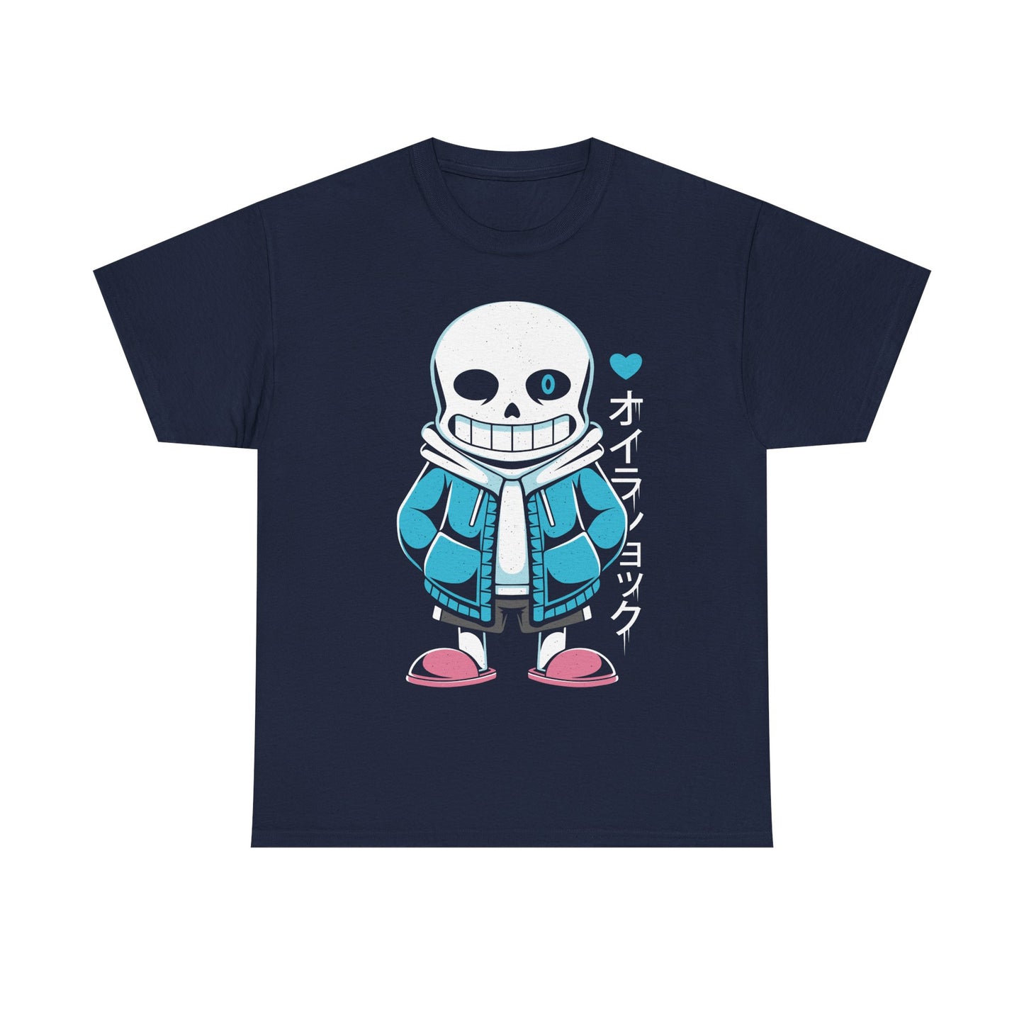 Image of a Sans “Lazy Bones” T-shirt inspired by the indie game Undertale. The design features Sans in a humorous lazy pose, referencing his iconic skeleton character and meme personality. Printed in a bold, cartoon style, this tee is perfect for Undertale fans, gamers, meme lovers and indie game collectors. Ideal gamer apparel for those who enjoy funny gaming shirts, geek fashion and unique Undertale fan art merchandise. sans undertale indie game shirt, sans undertale video game merch, sans undertale tee