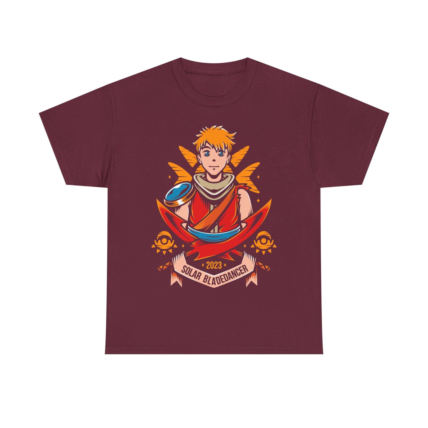 Gamer t-shirt inspired by Zale (Solar Bladedancer) Solstice Warrior playable character on Sea of Stars pixel art turn based rpg video game.

sea of stars, 8 bit, garl warrior cook, zale, valere, gamer, gaming, indie game, pixel art, solstice warriors, video game, video games, resh'an, sea of stars t-shirt, sea of stars garl t-shirt, sea of stars zale t-shirt, sea of stars valere t-shirt, sea of stars artificer t-shirt, sea of stars throes of the watchmaker t-shirt, sea of stars sea seraï t-shirt