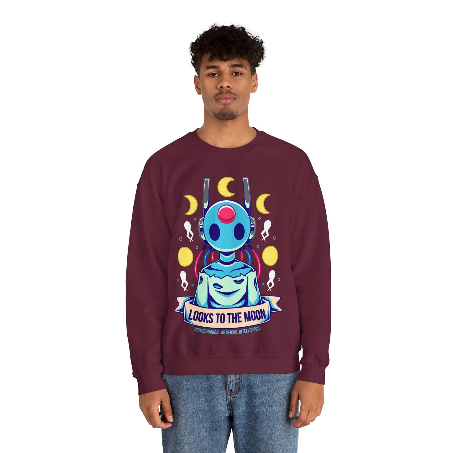 Looks to the Moon Rain World Indie Game Unisex Crewneck Sweatshirt