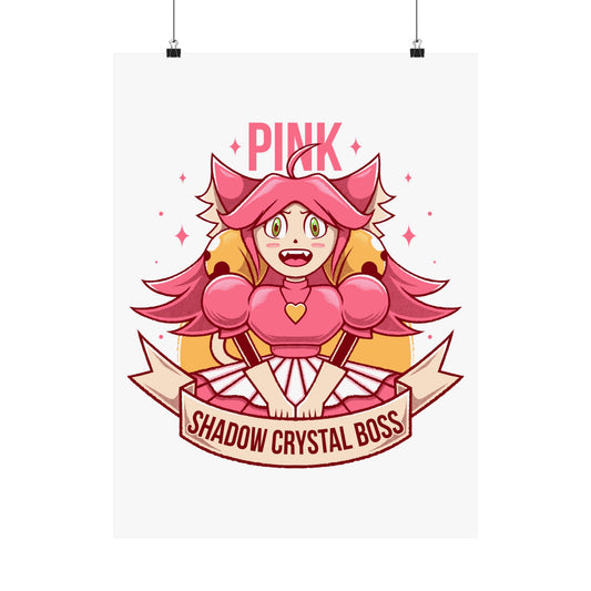 Deltarune Chapter 5 Pink (Mad Mew Mew) Shadow Crystal Secret Boss poster featuring original artwork printed on premium museum-grade matte paper.