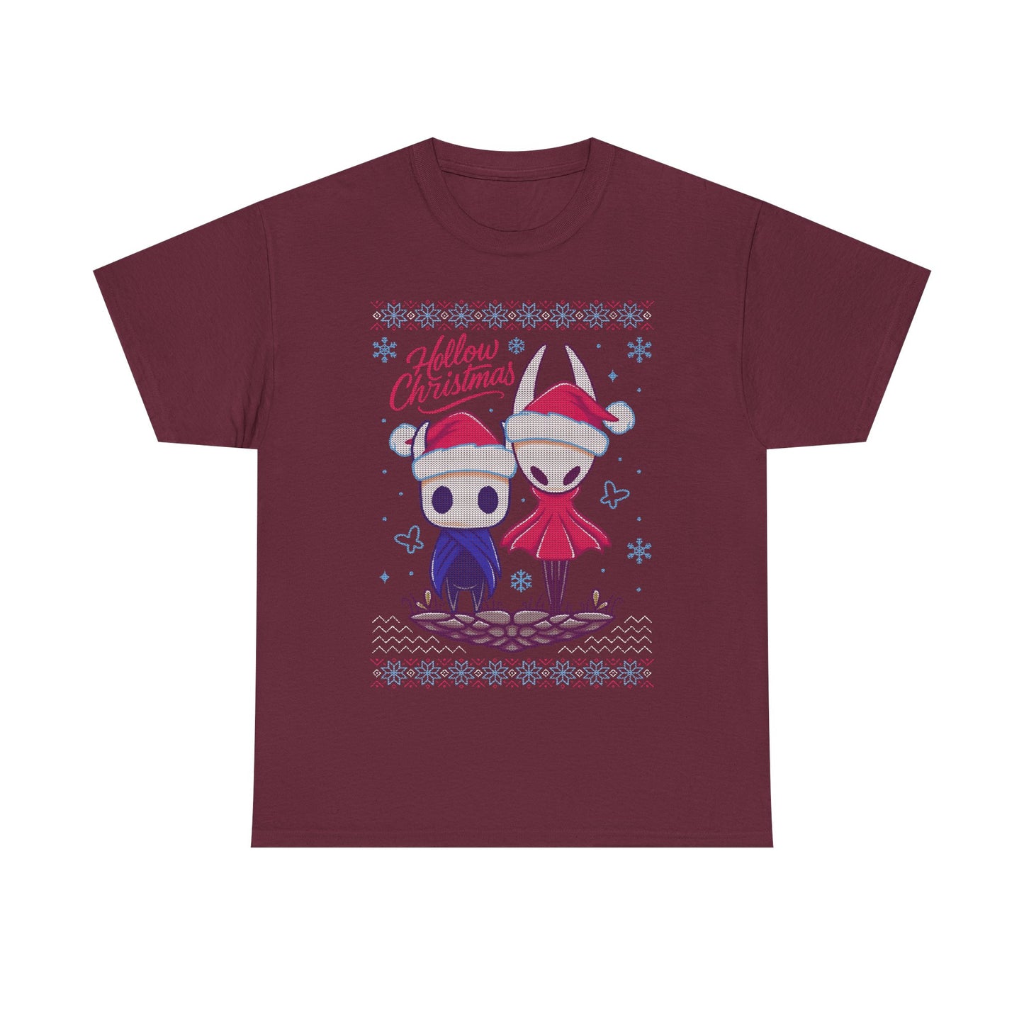 Gamer xmas t-shirt inspired by Hornet and The Knight from Hollow Knight and Hollow Knight Silksong metroidvania indie games in christmas style wearing a Santa hat.

hollow christmas, hollow knight christmas, hollow knight christmas t-shirt, hollow knight christmas tee, hollow knight christmas shirt, hollow knight christmas hornet and the knight shirt, hollow knight xmas t-shirt,  hollow knight crhistmas ugly t-shirt, xmas hollow knight merch, hollow knight silksong ugly christmas sweater shirt